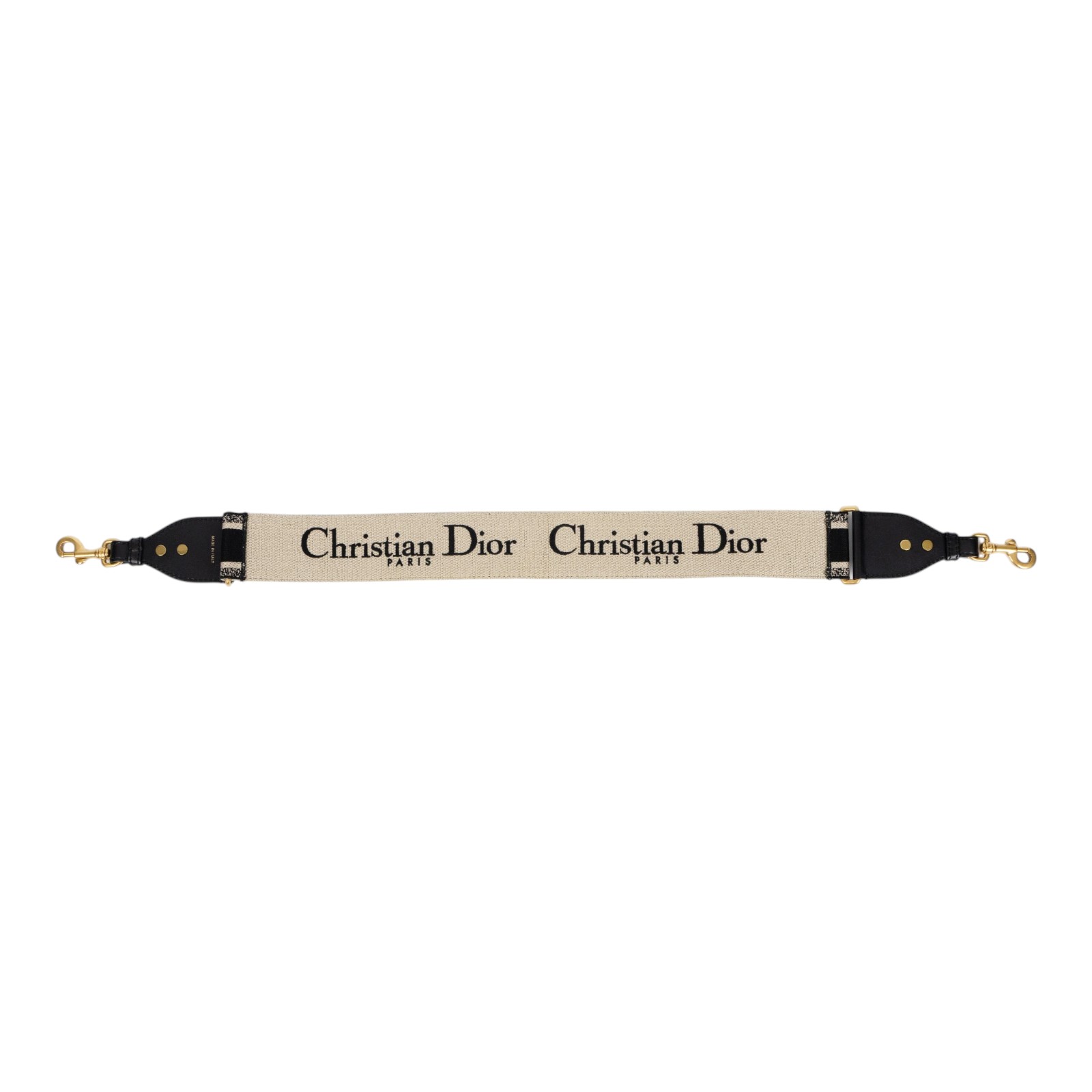 迪奧 CHRISTIAN DIOR Oblique 背帶 S8552CBTE 黑LOGO刺繡背帶 無附屬品