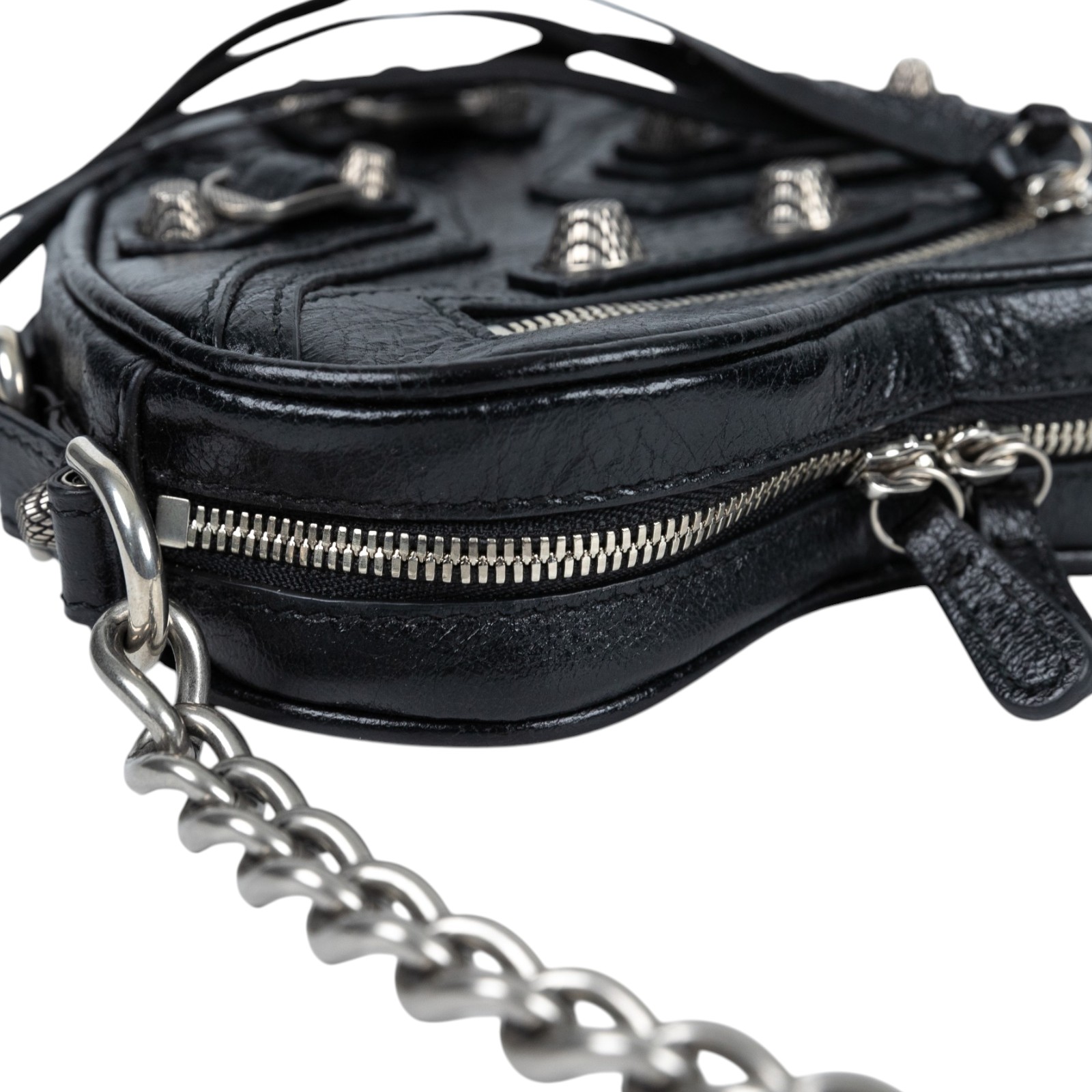 巴黎世家 BALENCIAGA Le Cagole 心形 迷你 機車包 肩背包 斜背包 7227811VG9Y 黑愛心鍊包 防塵袋