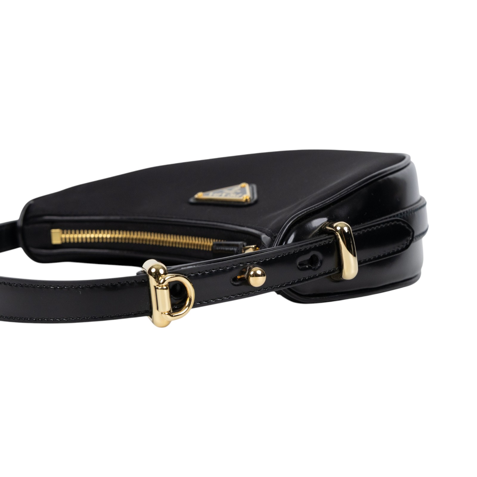 普拉達 PRADA Arque 皮革肩背袋 小型 1BL194_Nylon 黑尼龍小號Arque 防塵袋/背帶