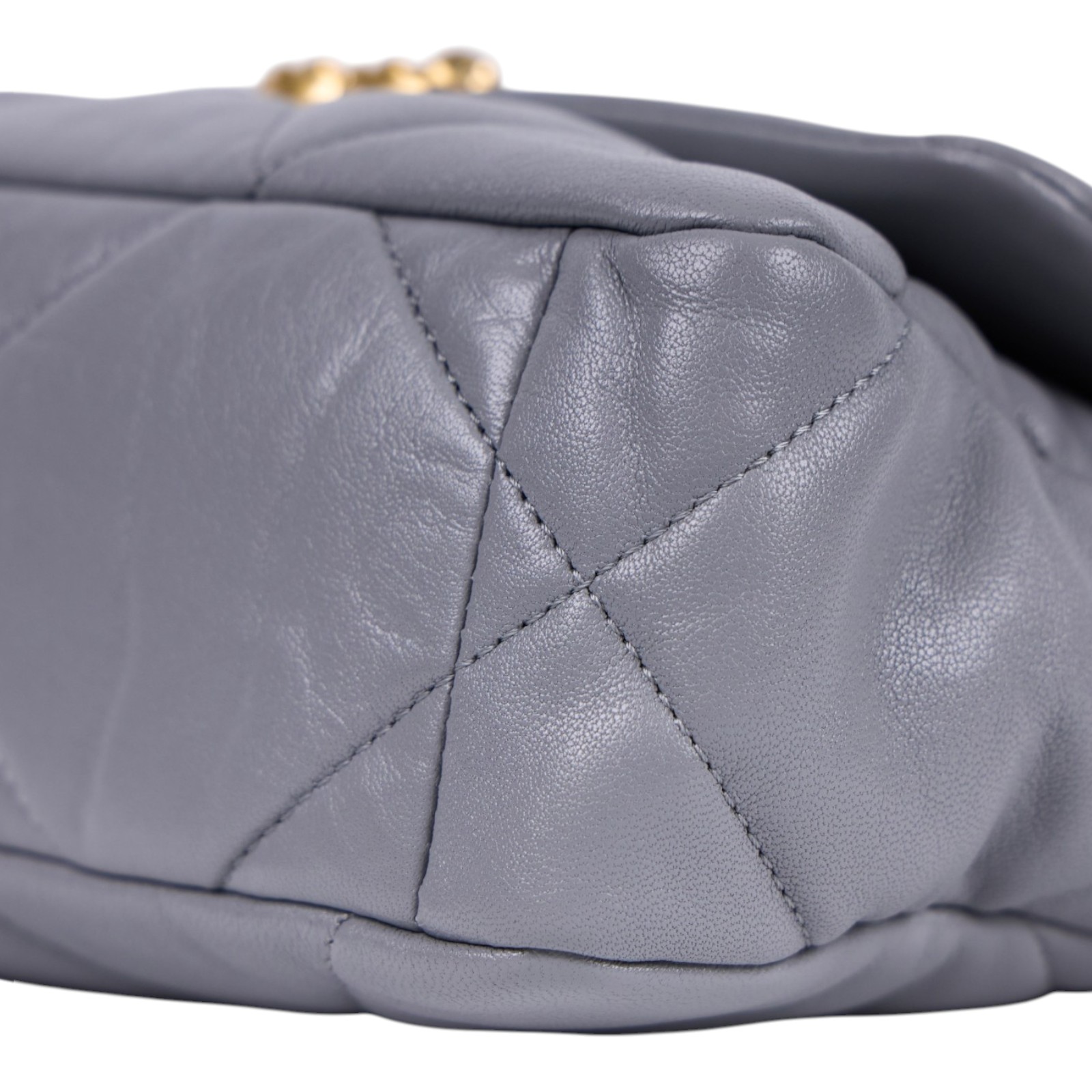 香奈兒 CHANEL 19 口蓋包 菱格紋 金銀鍊帶 手提 肩背包 AS1160 29開 灰19包 26CM 防塵袋/保證卡