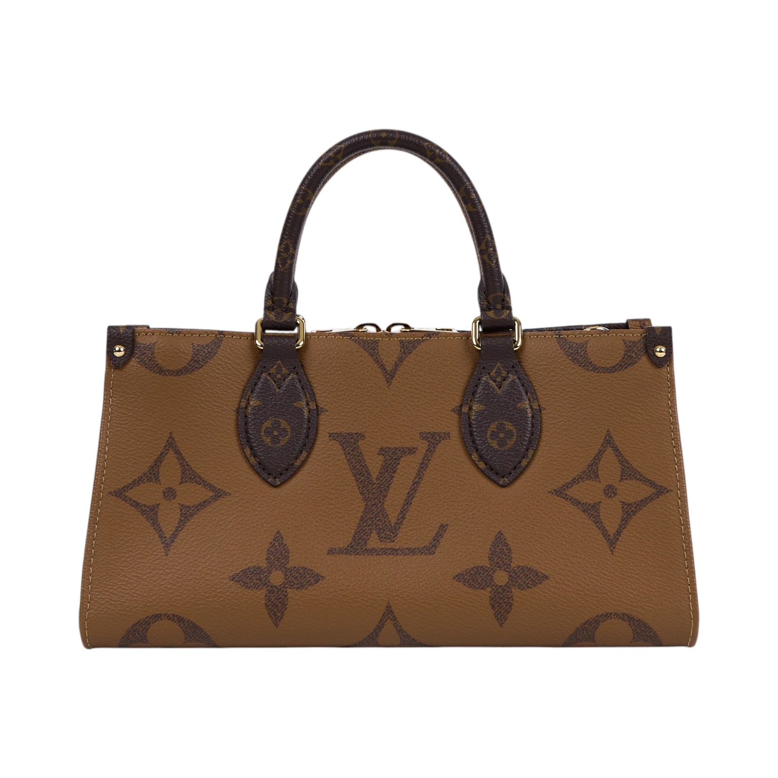 路易威登 LOUIS VUITTON OnTheGo East West 皮革飾邊 經典帆布 手提 斜背包 M46653 晶片款  防塵袋/背帶/零錢包