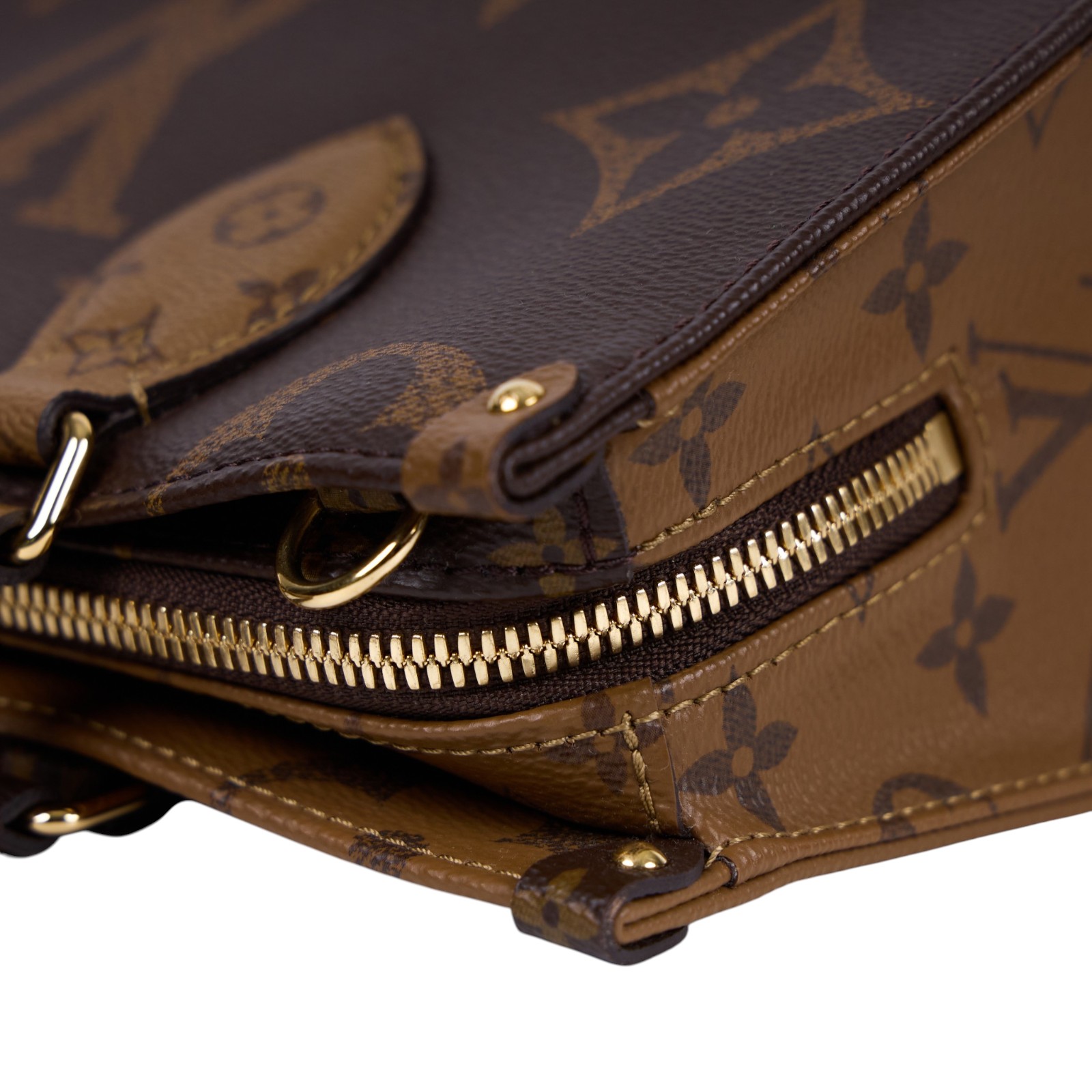 路易威登 LOUIS VUITTON OnTheGo East West 皮革飾邊 經典帆布 手提 斜背包 M46653 晶片款  防塵袋/背帶/零錢包