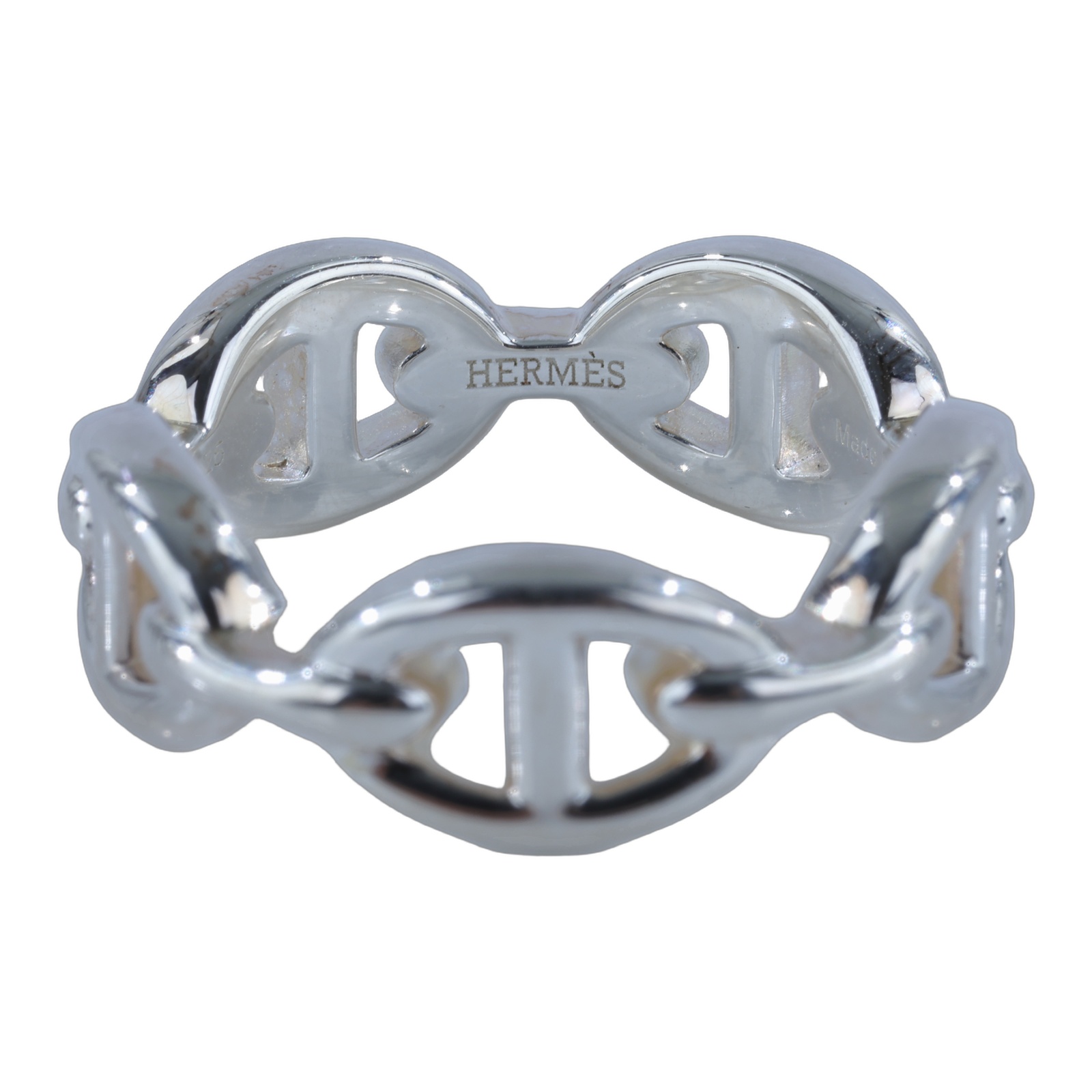 愛馬仕 Hermes Chaine dancre Enchainee 豬鼻子 戒指 H109507Bv00052 /25AJ388146  原廠盒子/保書