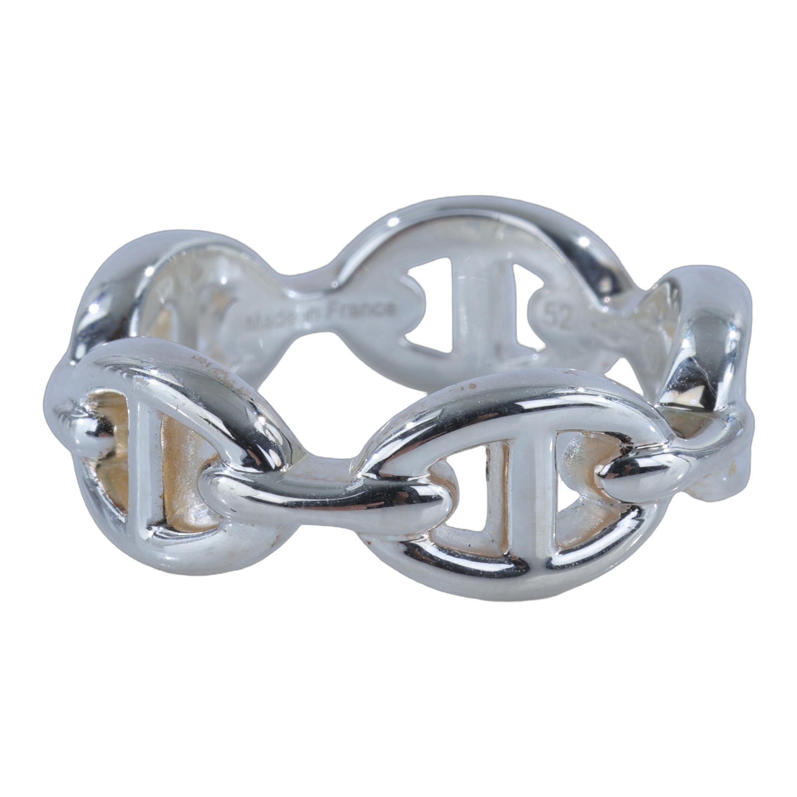 愛馬仕 Hermes Chaine dancre Enchainee 豬鼻子 戒指 H109507Bv00052 /25AJ388146  原廠盒子/保書