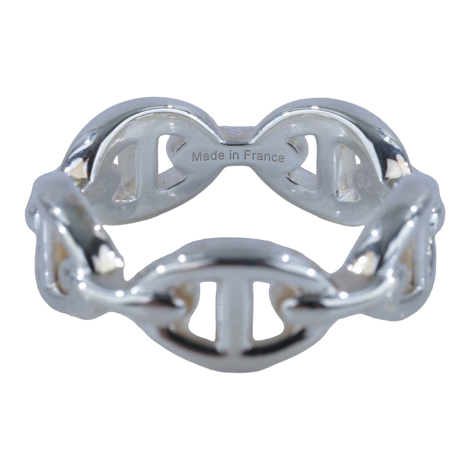 愛馬仕 Hermes Chaine dancre Enchainee 豬鼻子 戒指 H109507Bv00052 /25AJ388146  原廠盒子/保書
