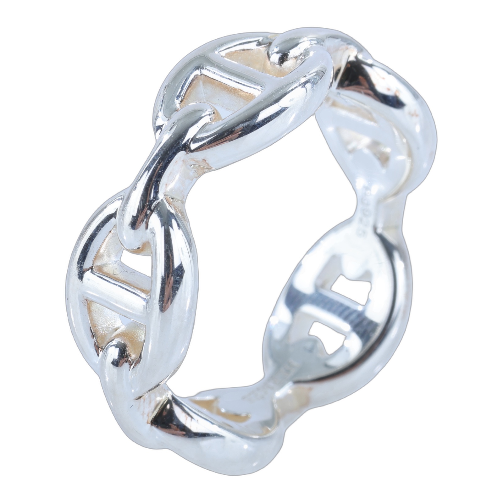 愛馬仕 Hermes Chaine dancre Enchainee 豬鼻子 戒指 H109507Bv00052 /25AJ388146  原廠盒子/保書
