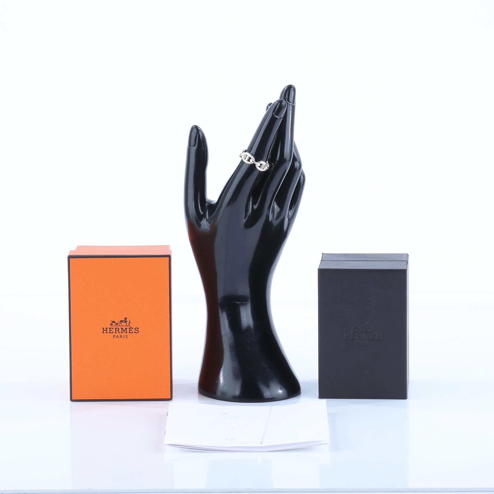 愛馬仕 Hermes Chaine dancre Enchainee 豬鼻子 戒指 H109507Bv00052 /25AJ388146  原廠盒子/保書