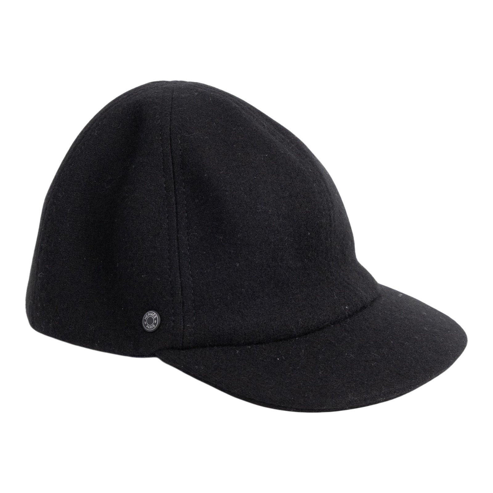 愛馬仕 Hermes Lin Rocabar cap 休閒帽 黑色 H252031Nv0257  黑羊毛帽子#57 無附屬品