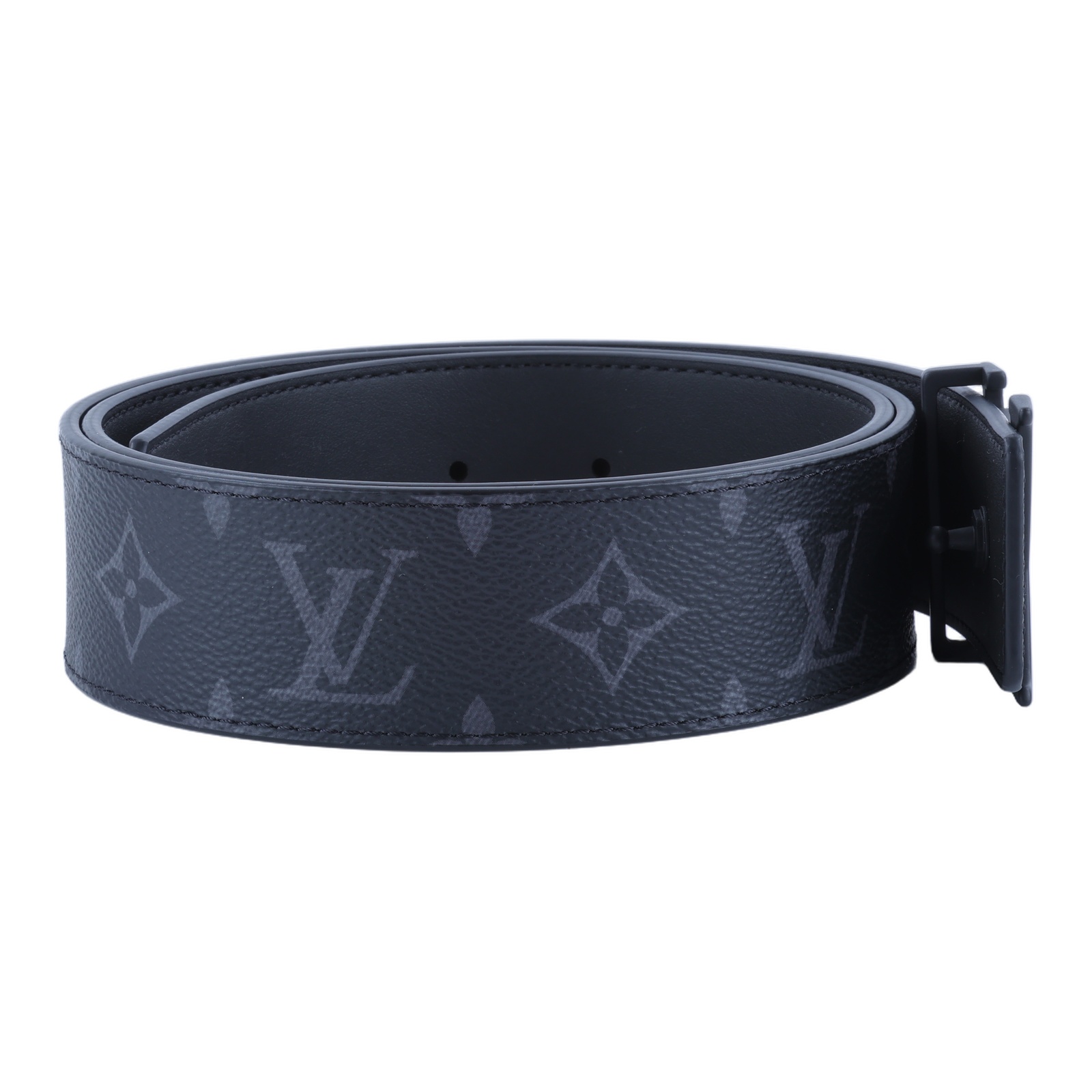 路易威登 LOUIS VUITTON LV Initiales 40毫米 雙面皮帶 M0449U 黑原花皮帶#90 原廠盒子/防塵袋