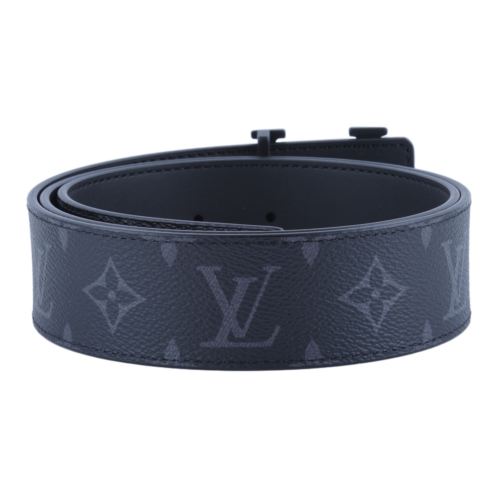 路易威登 LOUIS VUITTON LV Initiales 40毫米 雙面皮帶 M0449U 黑原花皮帶#90 原廠盒子/防塵袋