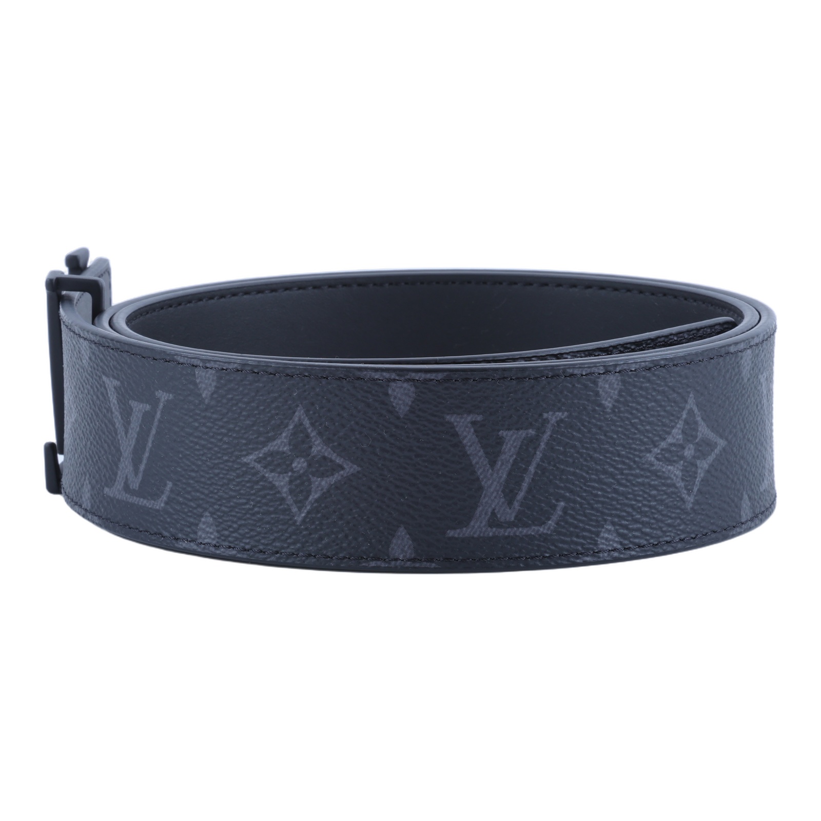 路易威登 LOUIS VUITTON LV Initiales 40毫米 雙面皮帶 M0449U 黑原花皮帶#90 原廠盒子/防塵袋