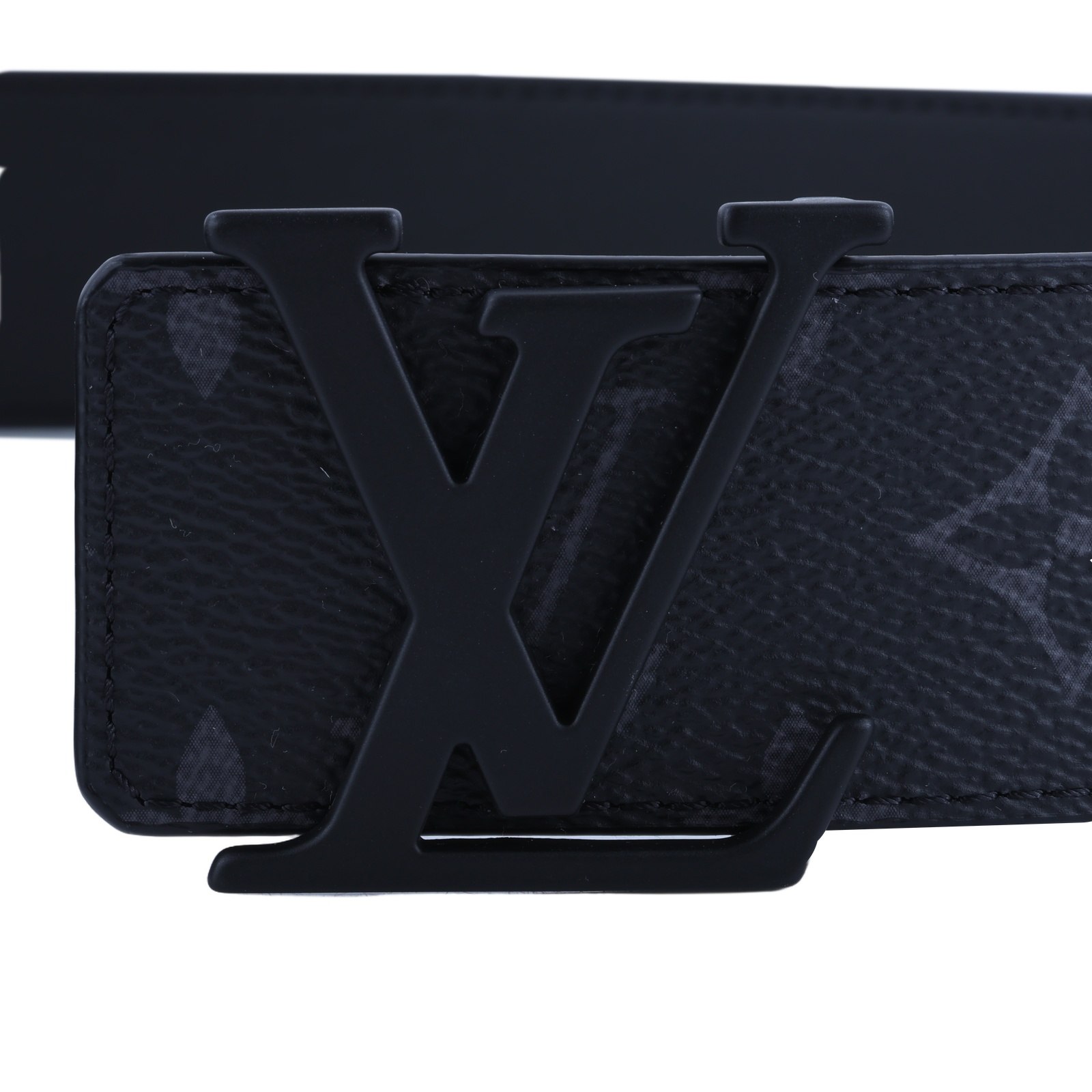 路易威登 LOUIS VUITTON LV Initiales 40毫米 雙面皮帶 M0449U 黑原花皮帶#90 原廠盒子/防塵袋