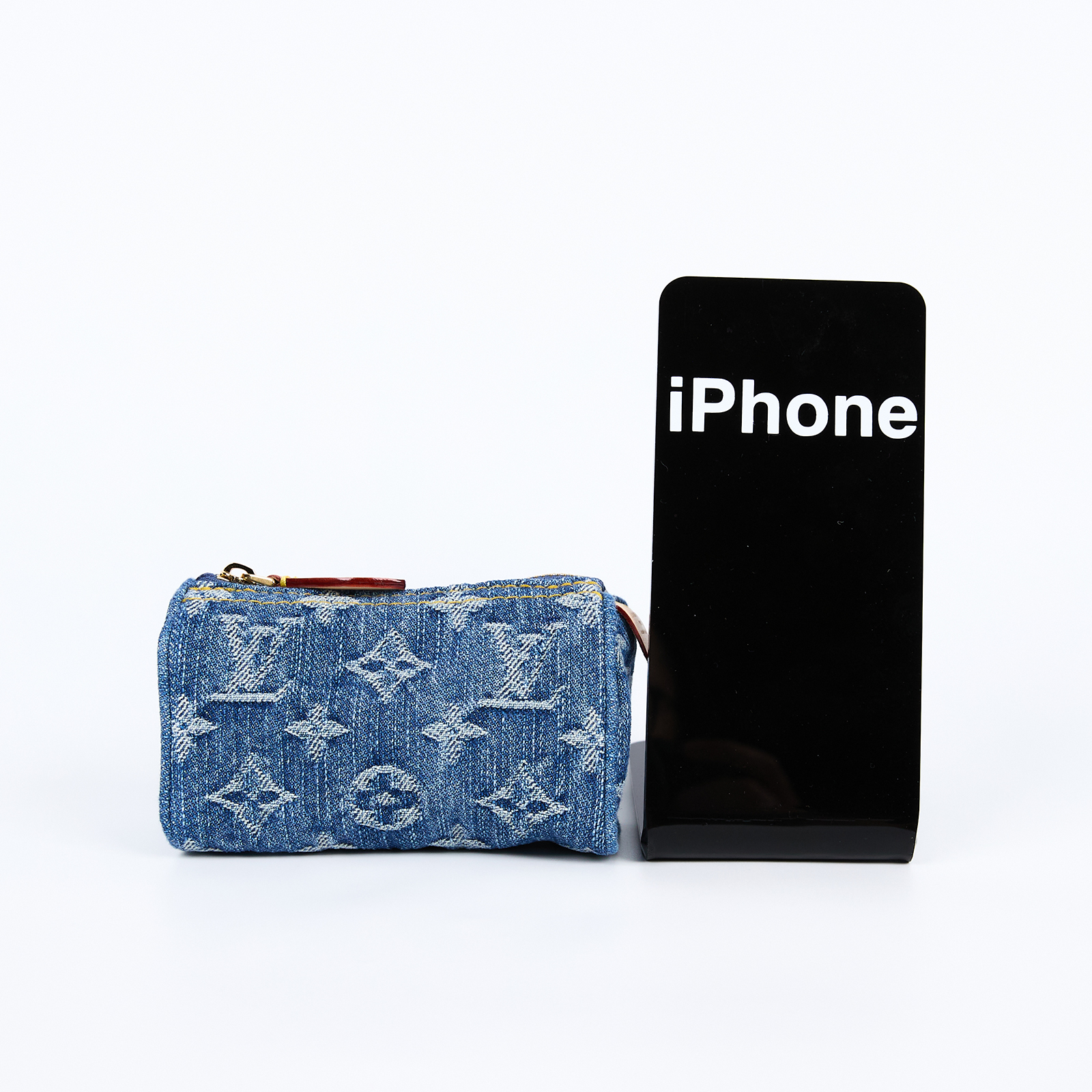 路易威登 LOUIS VUITTON Trousse Speedy 錢包 吊飾 零錢包 鑰匙包 包包掛飾 M27604 晶片款 淺藍丹寧SPEEDY吊飾 防塵袋