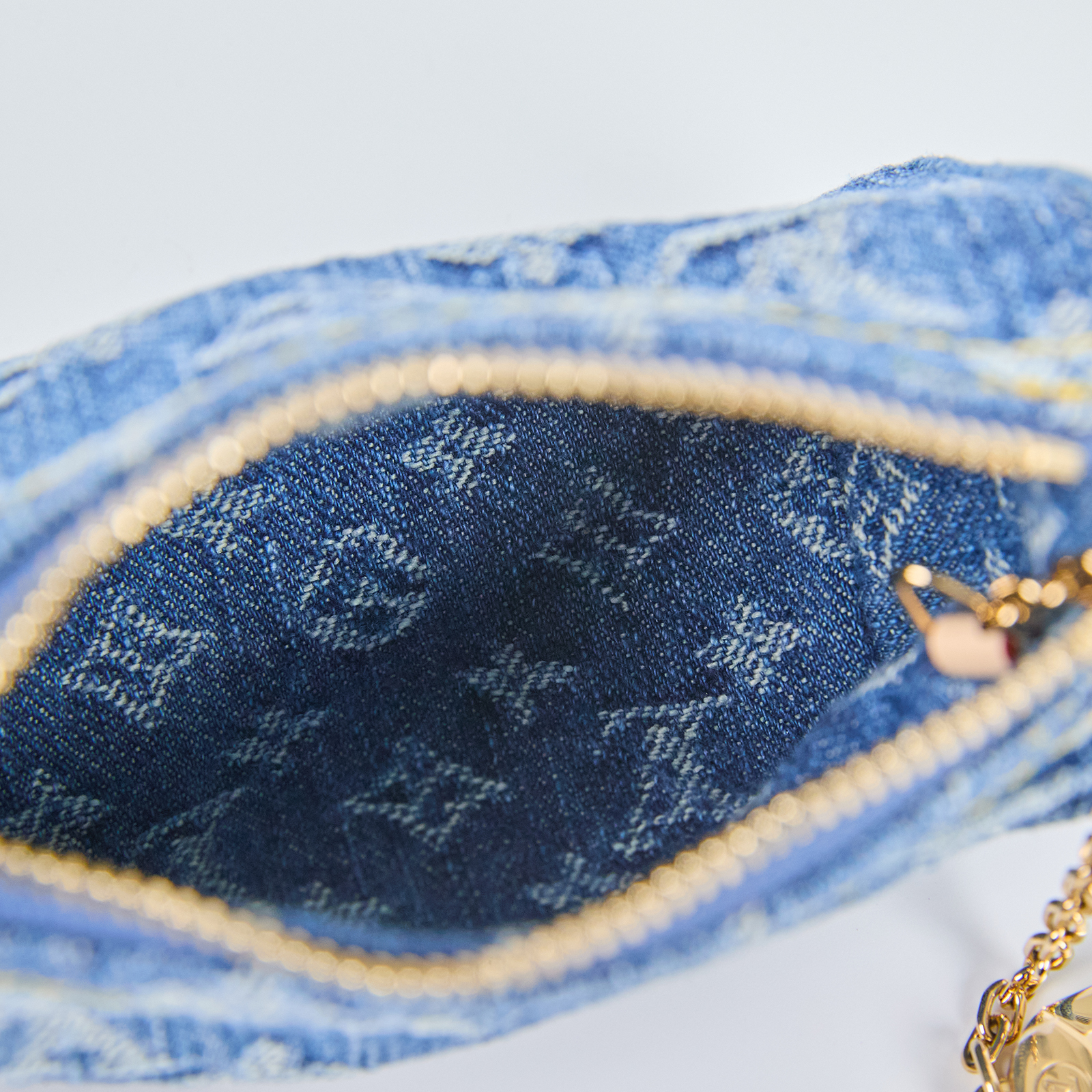 路易威登 LOUIS VUITTON Trousse Speedy 錢包 吊飾 零錢包 鑰匙包 包包掛飾 M27604 晶片款 淺藍丹寧SPEEDY吊飾 防塵袋