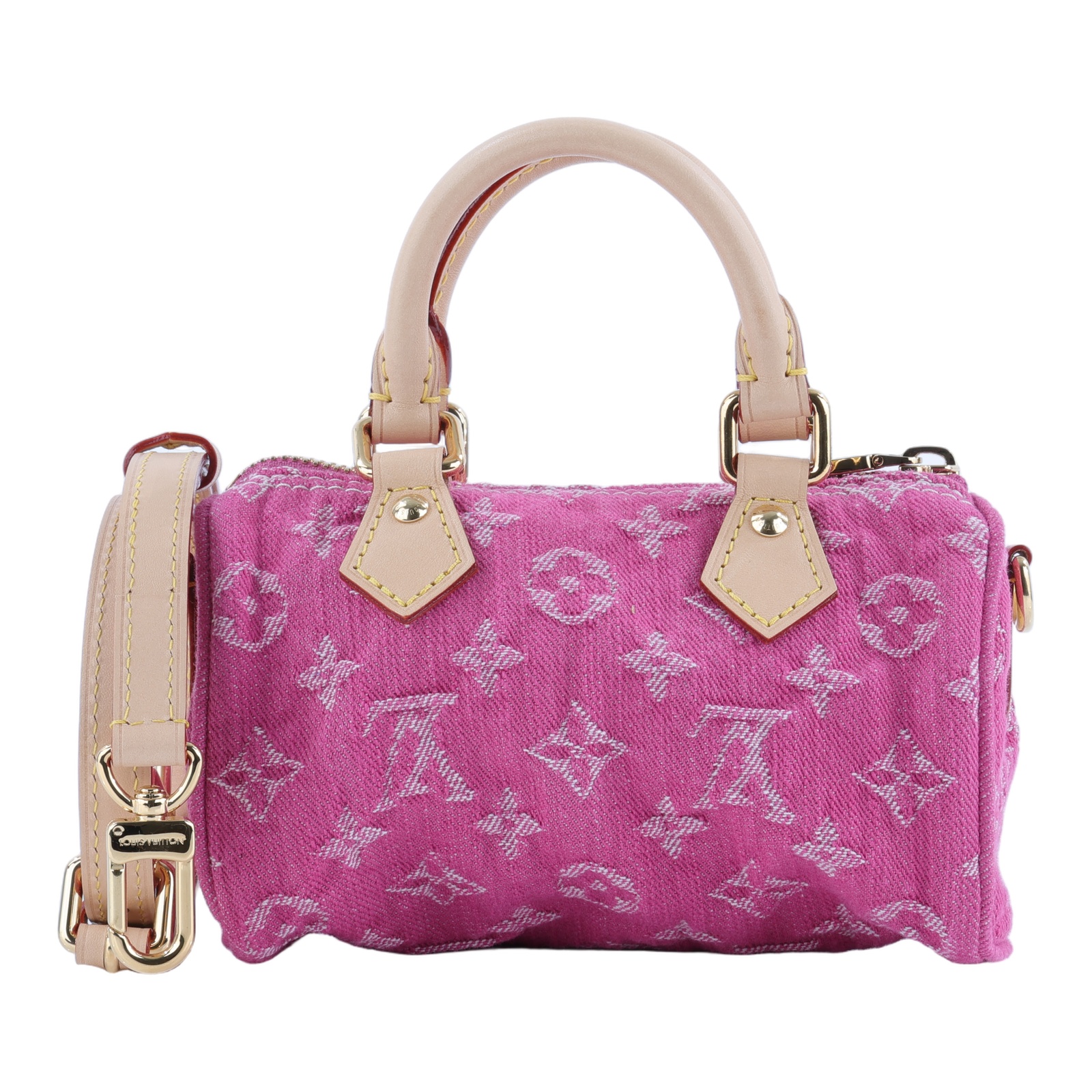 路易威登 LOUIS VUITTON Nautical Nano Speedy 手提包 肩背包 斜背包 波士頓包 牛仔 M27603 晶片款  防塵袋/背帶
