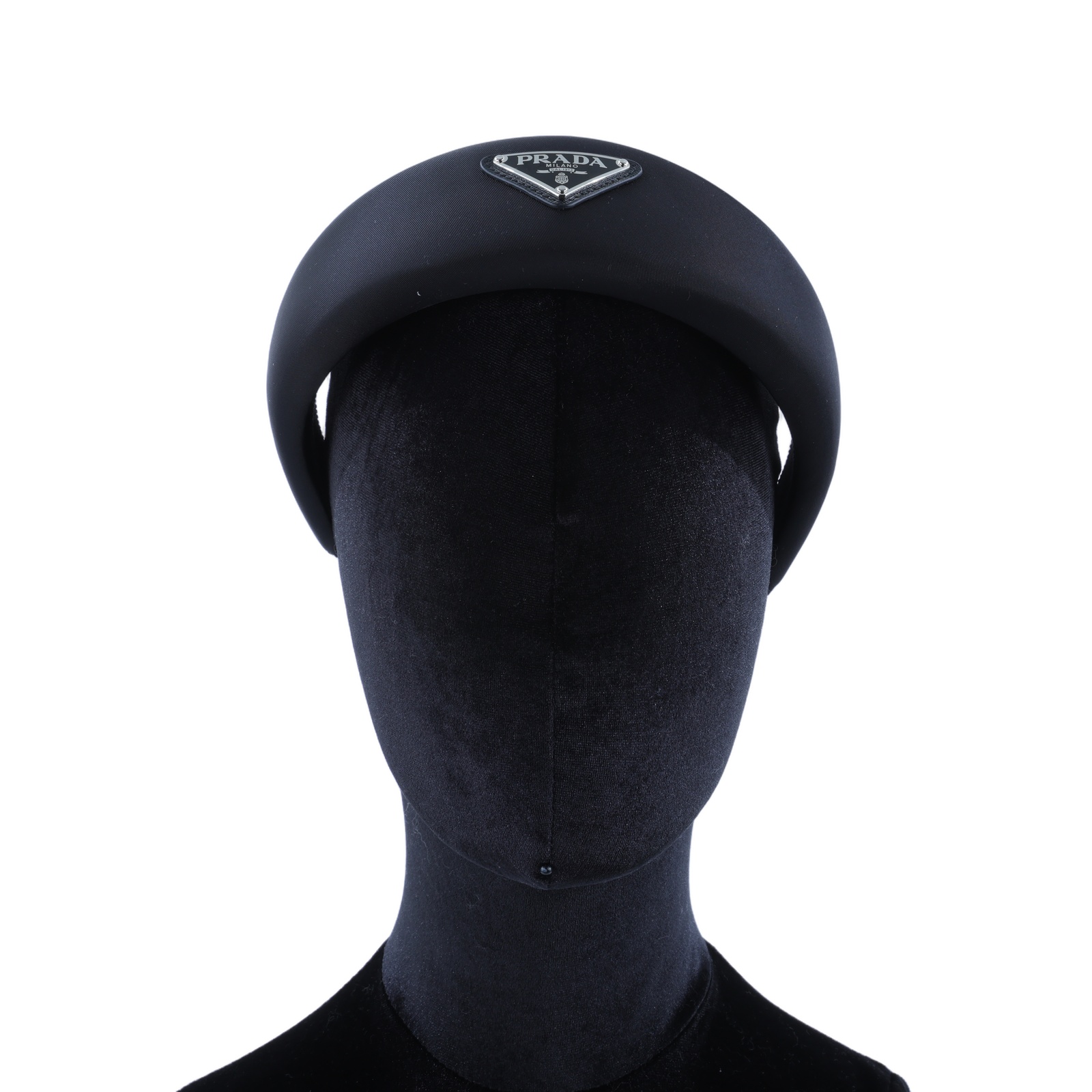 普拉達 PRADA Re-Nylon 頭箍 髮箍 髮飾 1IH016_2DMI 黑髮箍 防塵袋