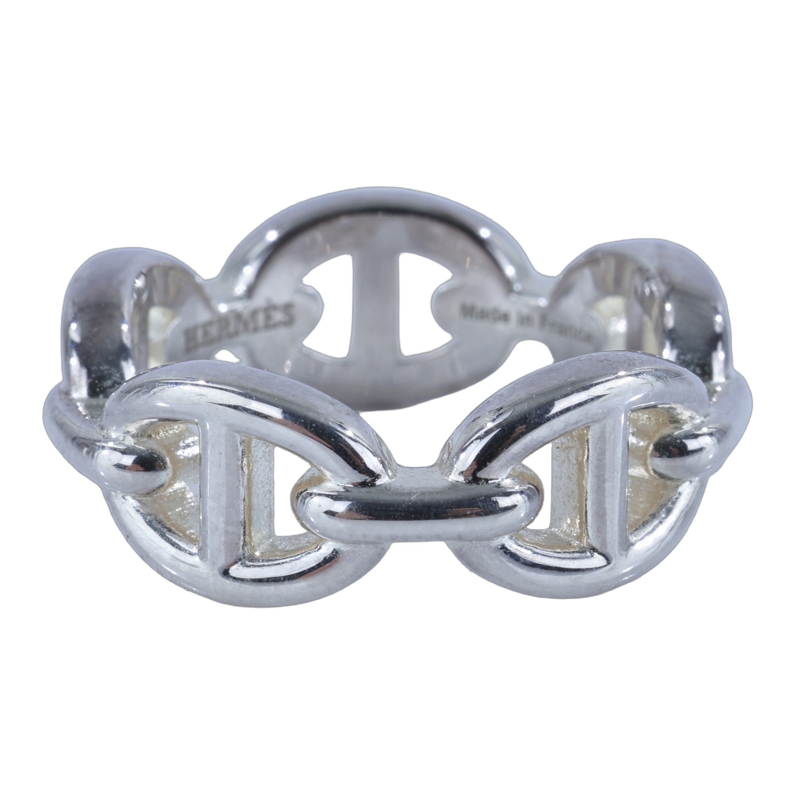 愛馬仕 Hermes Chaine dancre Enchainee 豬鼻子 戒指 H109507Bv00049 22AG073737 豬鼻戒指#49 原廠盒子