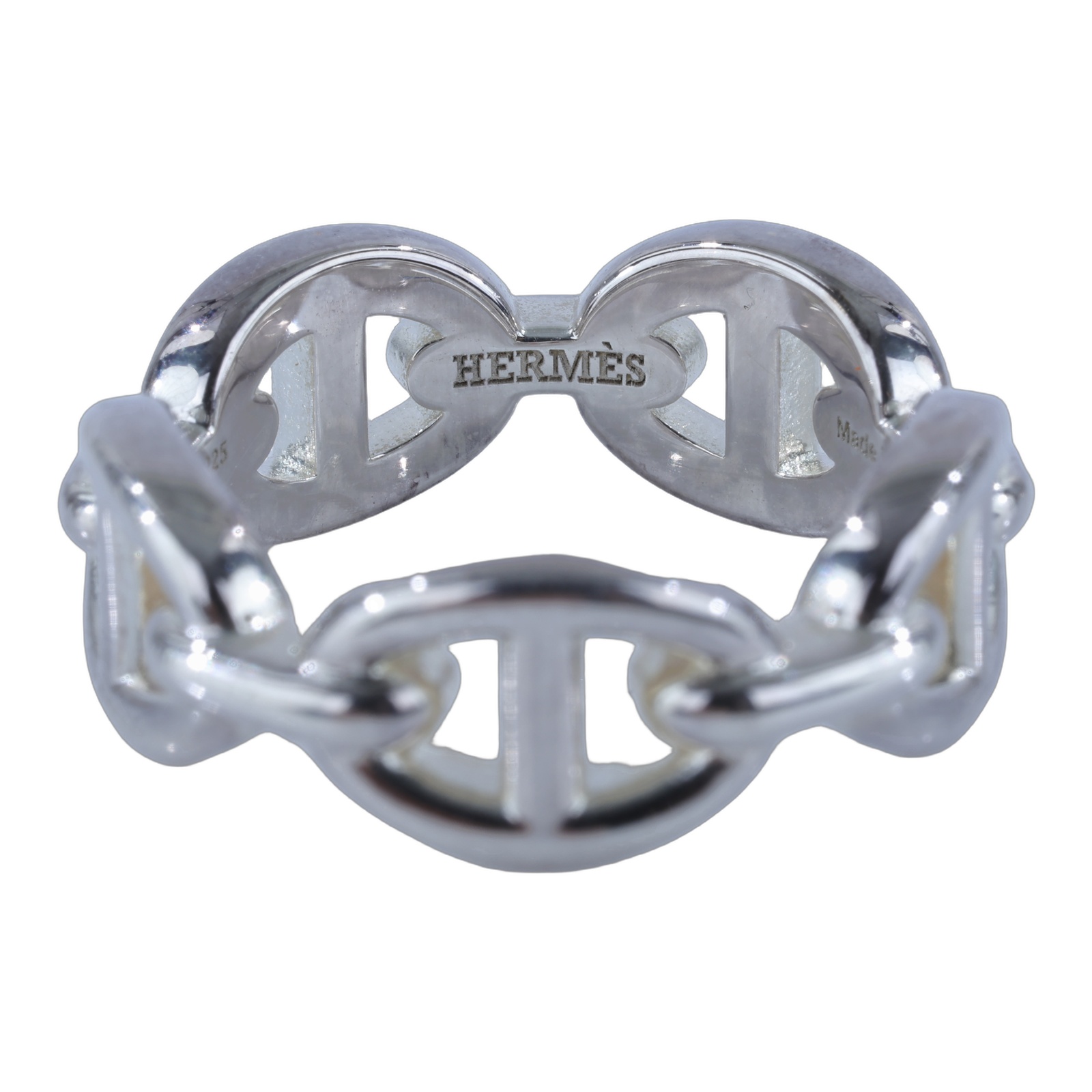 愛馬仕 Hermes Chaine dancre Enchainee 豬鼻子 戒指 H109507Bv00049 22AG073737 豬鼻戒指#49 原廠盒子