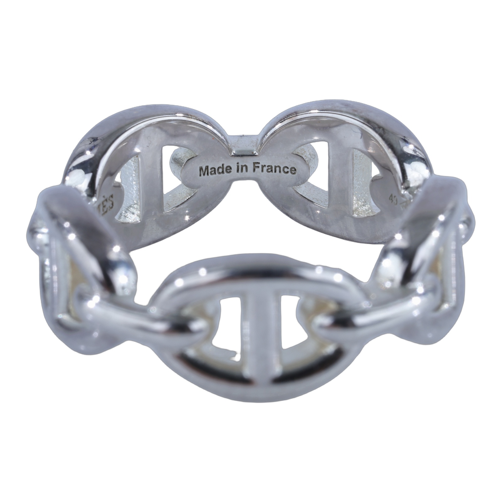 愛馬仕 Hermes Chaine dancre Enchainee 豬鼻子 戒指 H109507Bv00049 22AG073737 豬鼻戒指#49 原廠盒子