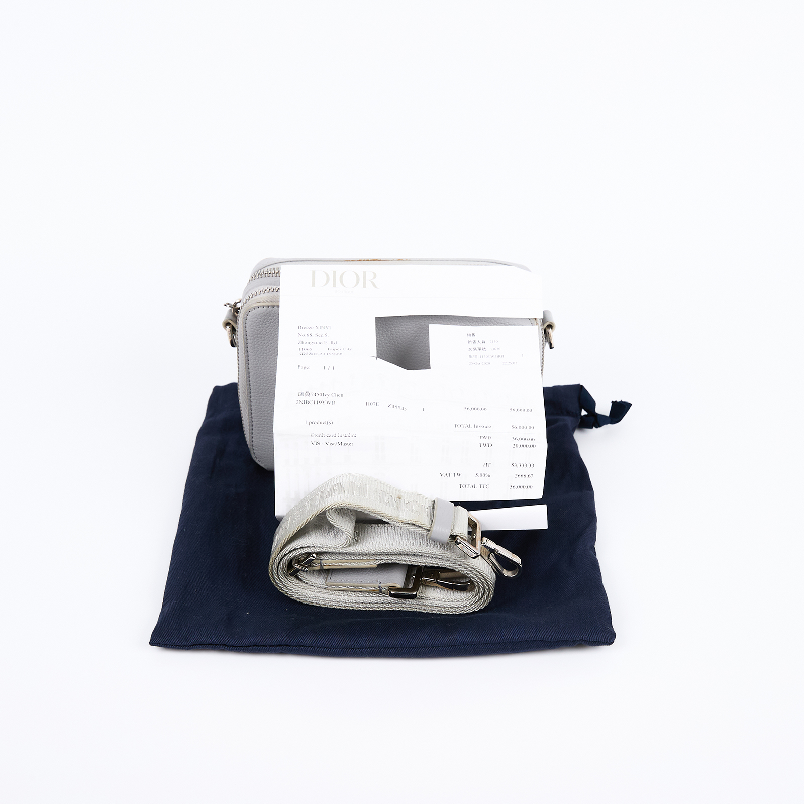 迪奧 CHRISTIAN DIOR Air Jordan Wings 肩背包 斜背包 郵差包 2NIBC119YWD  防塵袋/台灣購買證明/背帶