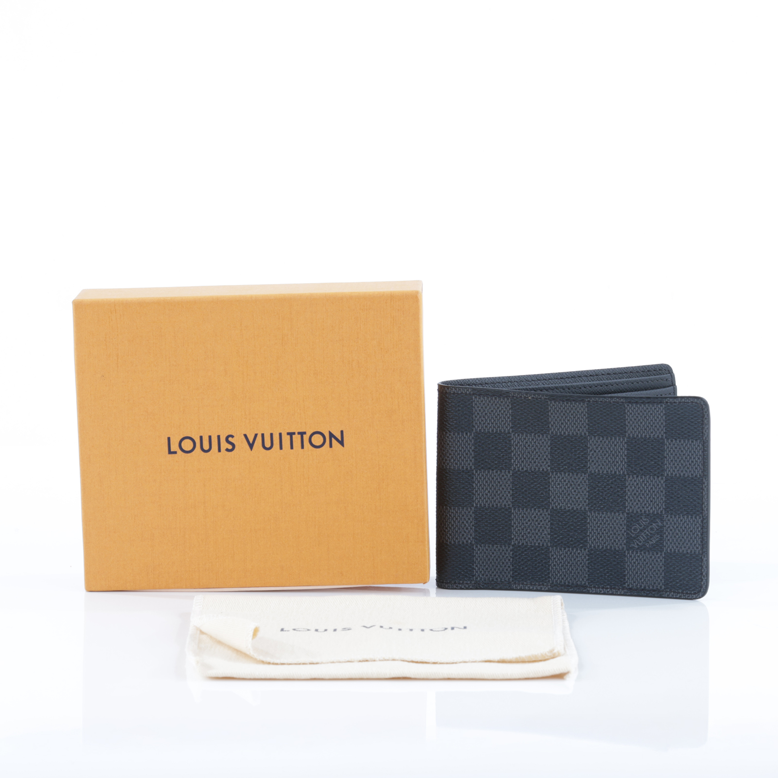 路易威登 LOUIS VUITTON Multiple 棋盤格 錢包 短夾 N62663 晶片款 黑棋盤格短夾 原廠盒子/防塵袋