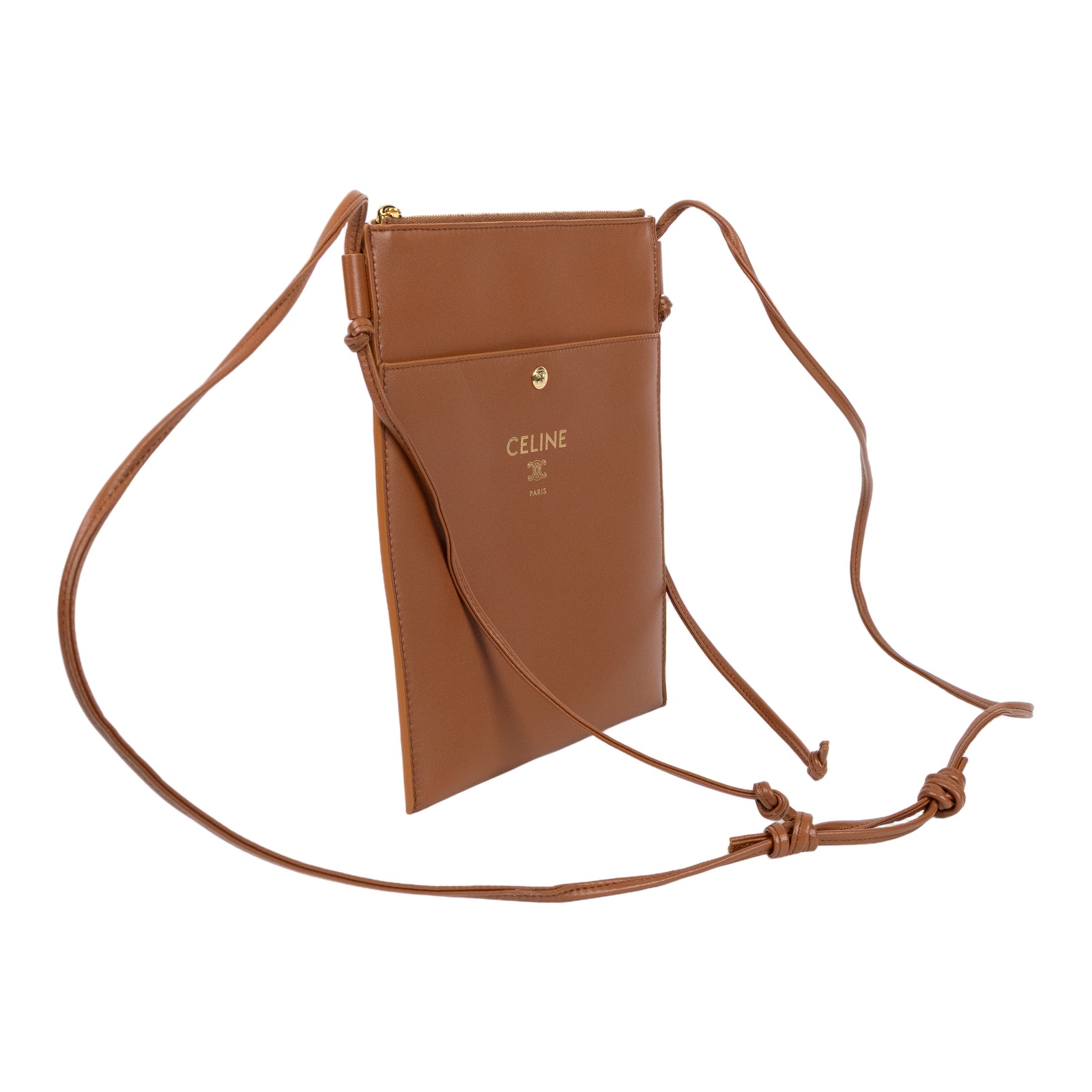 思琳 CELINE Sharp Pouch 手拿包 肩背包 斜背包 10P812K05 棕SHARP POUCH 原廠盒子/防塵袋