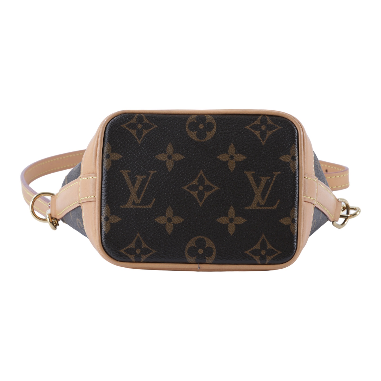 路易威登 LOUIS VUITTON Nano Noé 原花 束口水桶包 M81266 晶片款 原花NANO NOE 背帶2