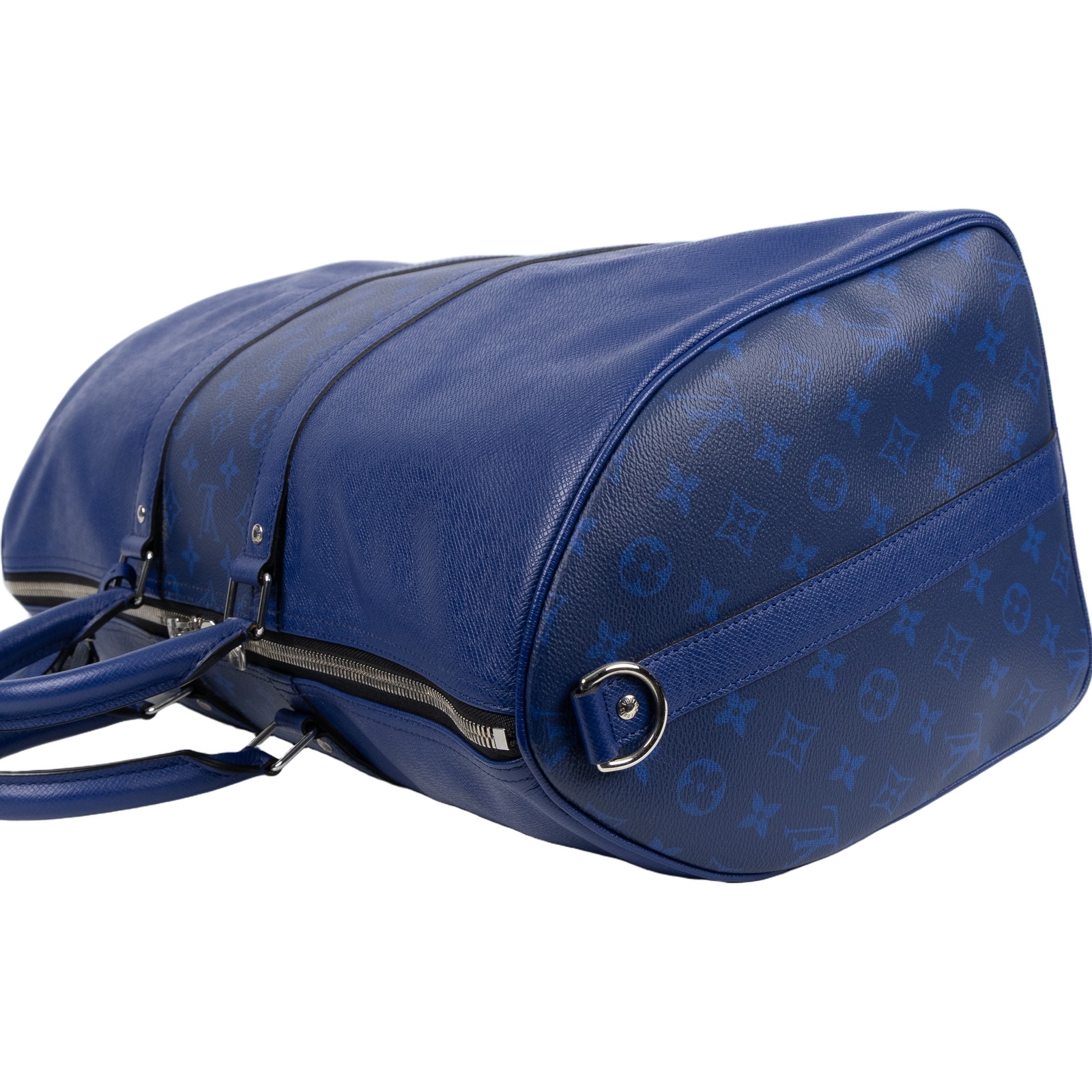 路易威登 LOUIS VUITTON Keepall Bandoulière 50 波士頓包  旅行袋 藍色 M53766 晶片款  原廠盒子/防塵袋/背帶/鎖組/吊牌