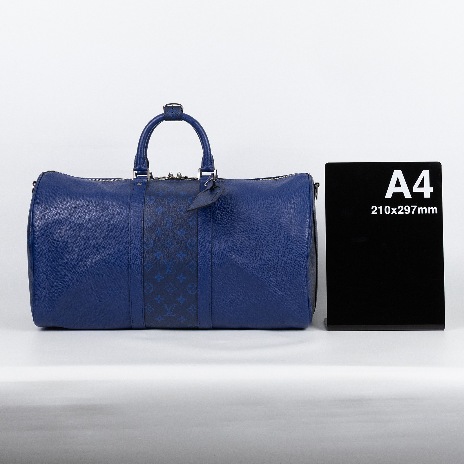 路易威登 LOUIS VUITTON Keepall Bandoulière 50 波士頓包  旅行袋 藍色 M53766 晶片款  原廠盒子/防塵袋/背帶/鎖組/吊牌
