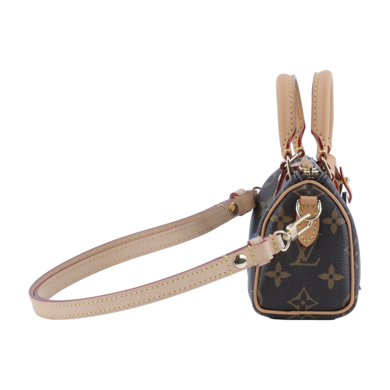 路易威登 LOUIS VUITTON Nano Speedy 手提包 肩背包 斜背包 波士頓包 M15330 晶片款  原廠盒子/防塵袋/背帶/吊飾/購買證明