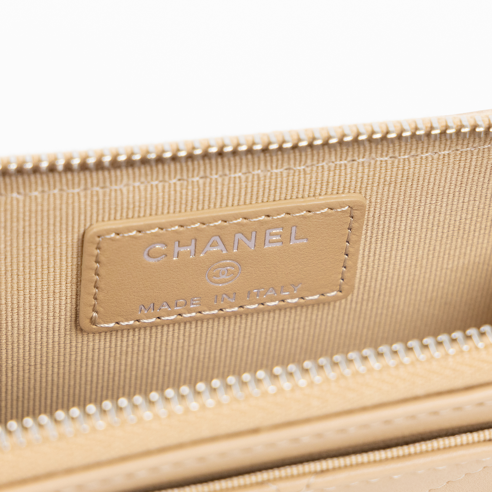 香奈兒 CHANEL CC LOGO 零錢包 卡片夾 AP4917 晶片款 奶茶L拉鍊零錢包 原廠盒子/防塵袋/緞帶
