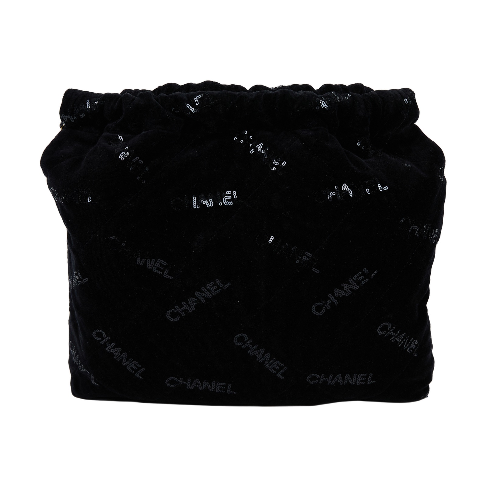 香奈兒 CHANEL 22 小型 流浪包 肩背包 AS3260 晶片款 黑絨布22包 小號 防塵袋/內袋