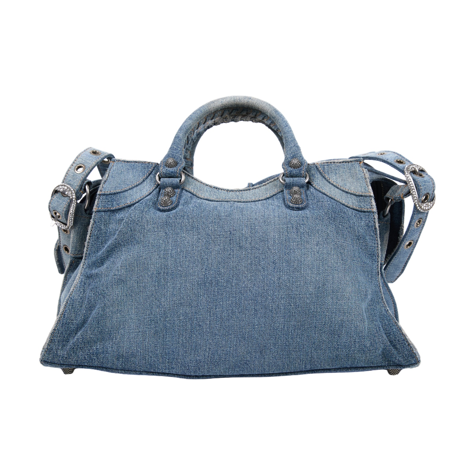 巴黎世家 BALENCIAGA Neo Cagole City 手提包 700451210BI 牛仔鑽扣NEO CAGOLE CITY 防塵袋