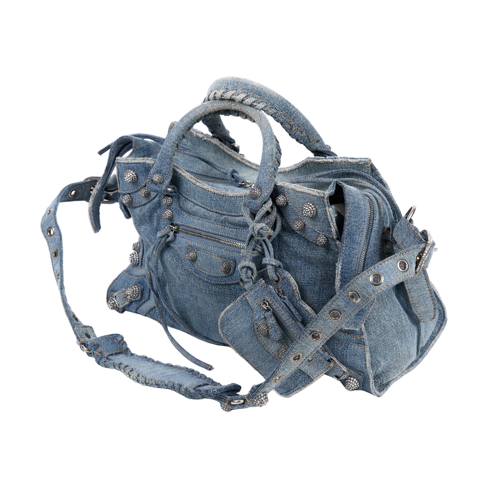 巴黎世家 BALENCIAGA Neo Cagole City 手提包 700451210BI 牛仔鑽扣NEO CAGOLE CITY 防塵袋