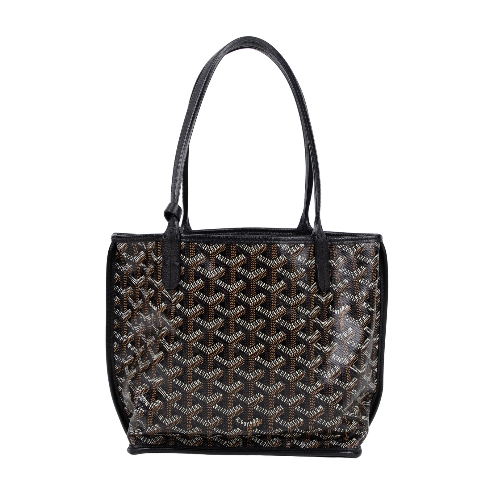 高雅德 GOYARD Anjou Mini Bag 托特包 ANJOUSMINCG 黑ANJOU MINI 防塵袋/購買證明/內袋