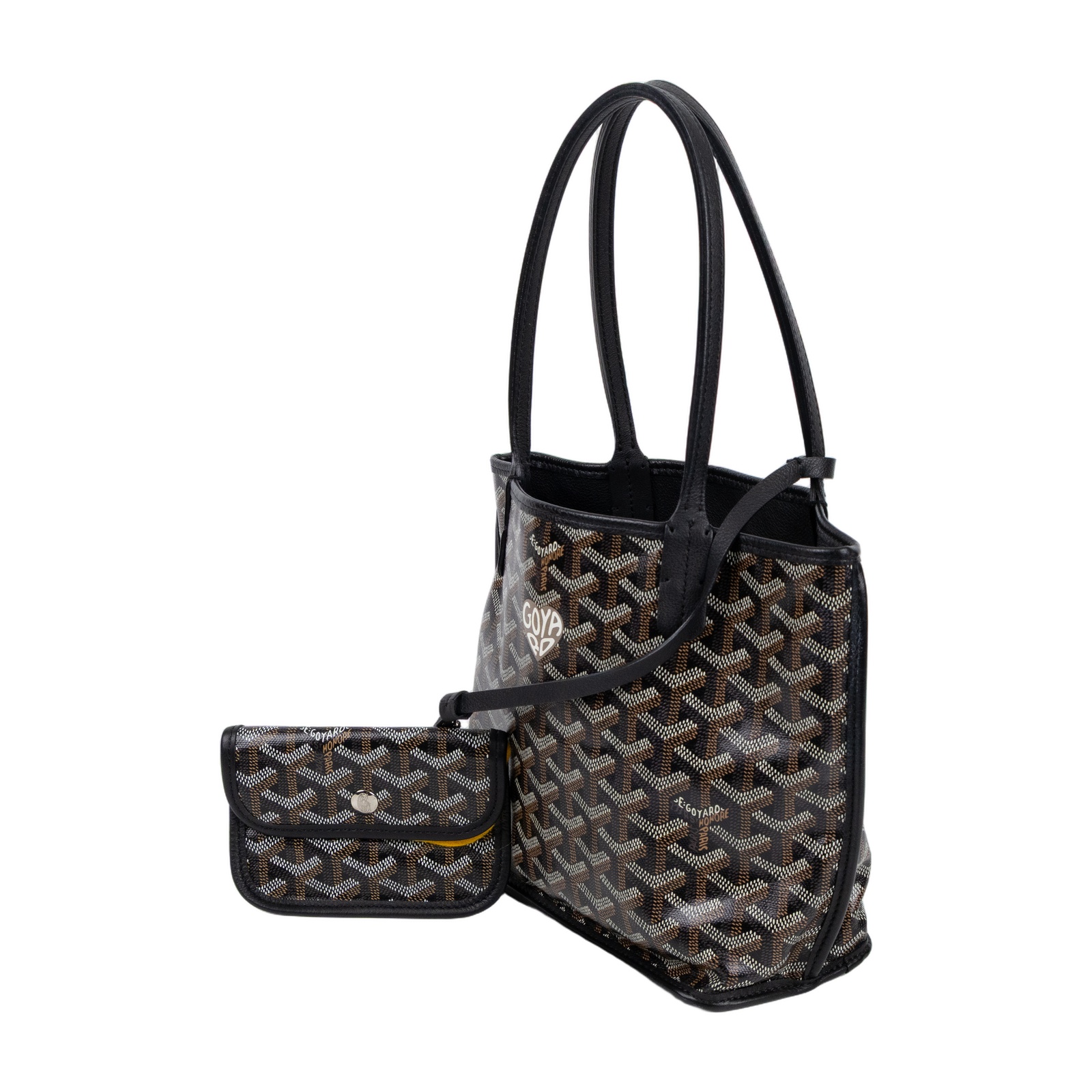 高雅德 GOYARD Anjou Mini Bag 托特包 ANJOUSMINCG 黑ANJOU MINI 防塵袋/購買證明/內袋