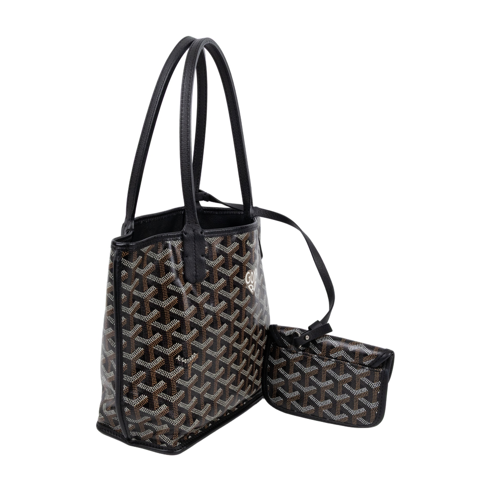 高雅德 GOYARD Anjou Mini Bag 托特包 ANJOUSMINCG 黑ANJOU MINI 防塵袋/購買證明/內袋
