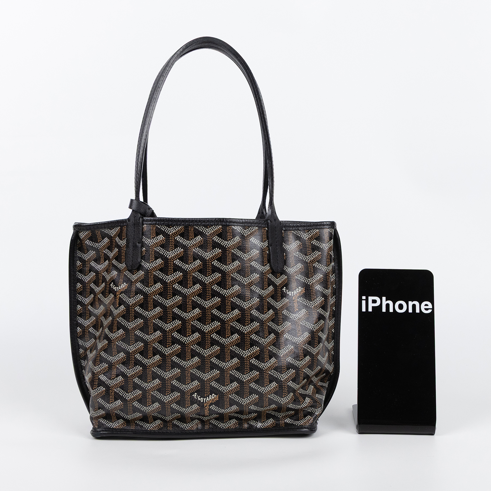 高雅德 GOYARD Anjou Mini Bag 托特包 ANJOUSMINCG 黑ANJOU MINI 防塵袋/購買證明/內袋
