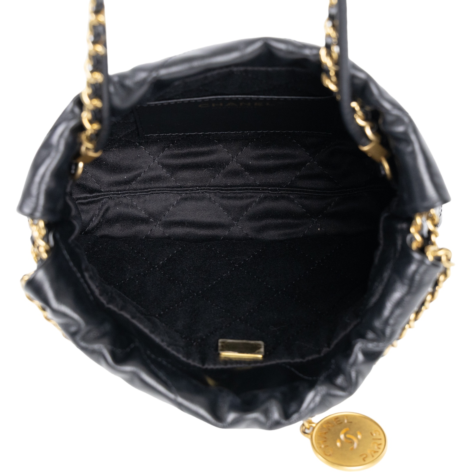 香奈兒 CHANEL 22 迷你 束口包 AS3980 B09859 黑金22包 MINI 原廠盒子/防塵袋/購買證明