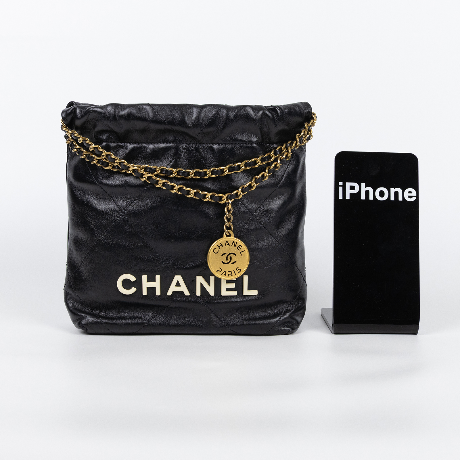 香奈兒 CHANEL 22 迷你 束口包 AS3980 B09859 黑金22包 MINI 原廠盒子/防塵袋/購買證明