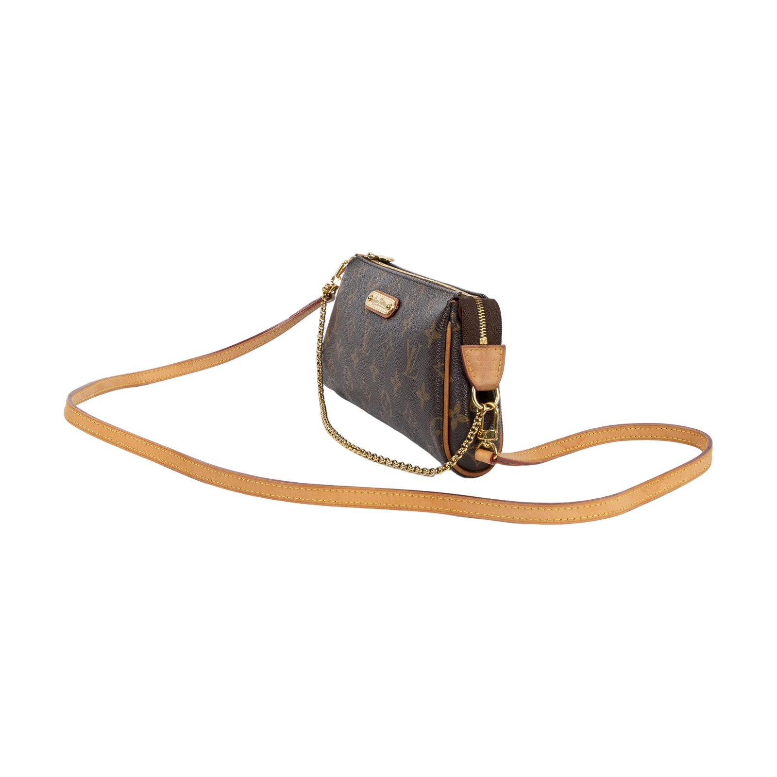 路易威登 LOUIS VUITTON Eva 經典帆布 鍊帶 小肩包 M95567 原花EVA 原廠盒子/背帶