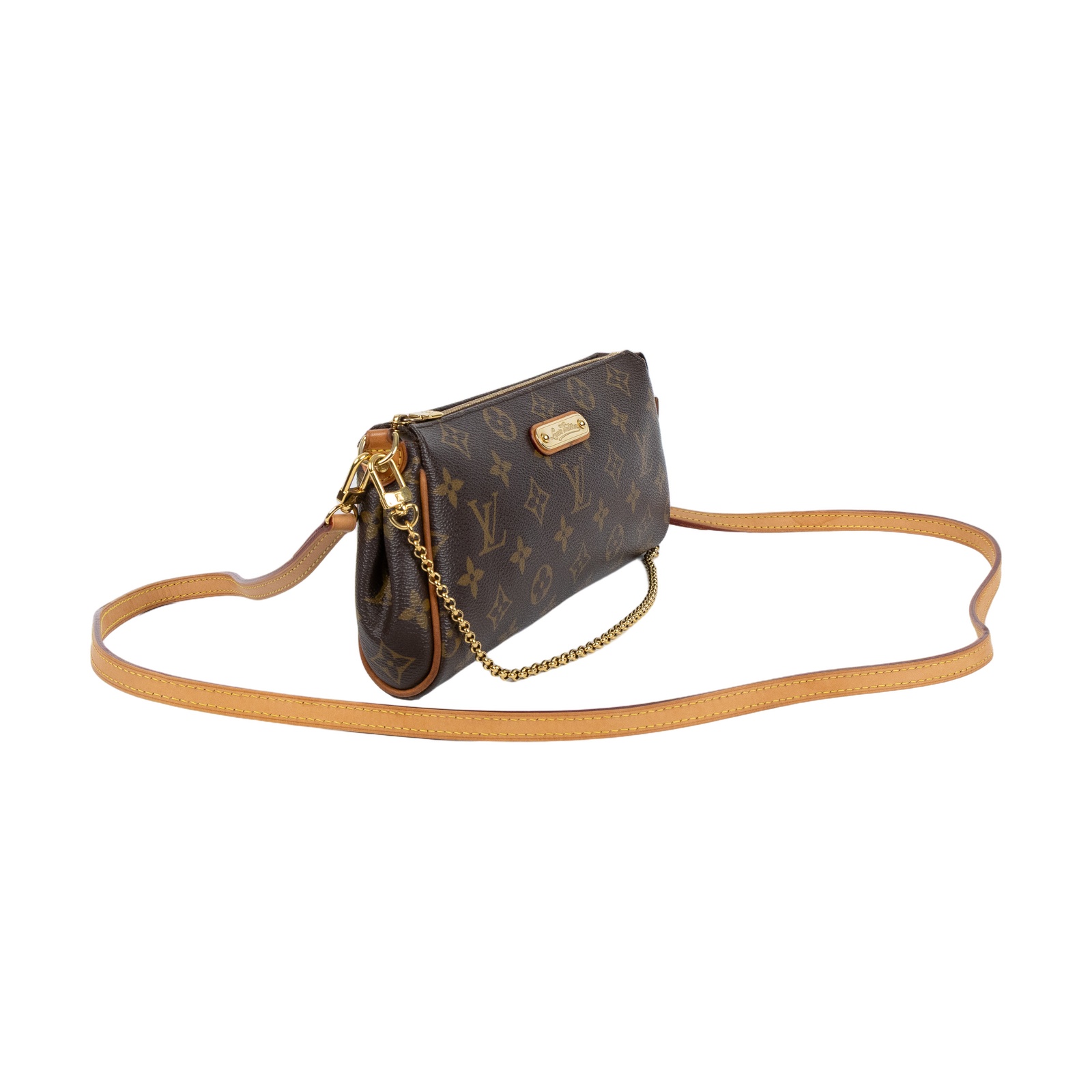 路易威登 LOUIS VUITTON Eva 經典帆布 鍊帶 小肩包 M95567 原花EVA 原廠盒子/背帶
