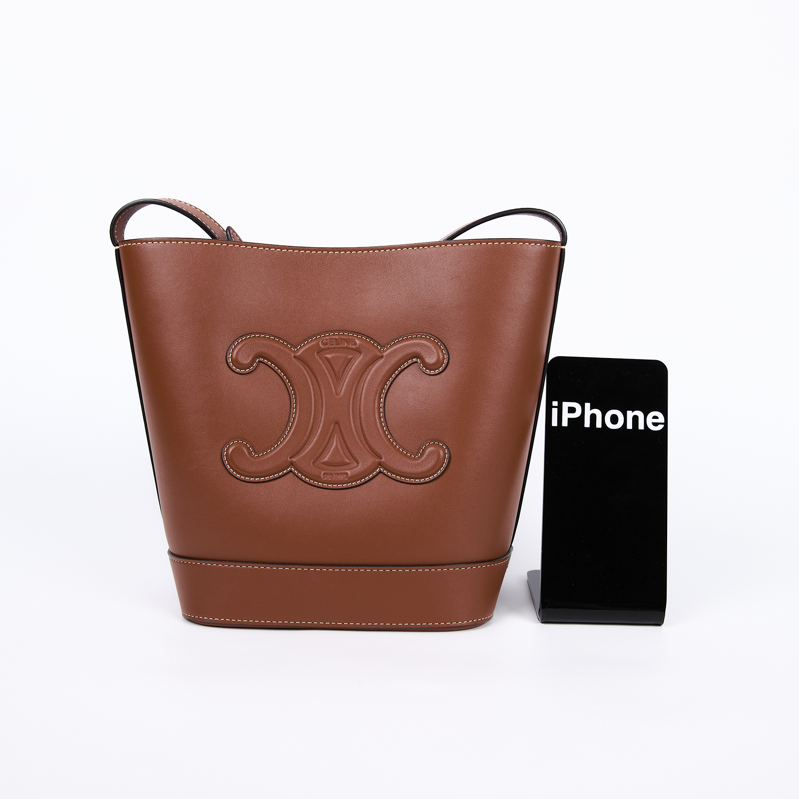 思琳 CELINE Cuir Triomphe 小型 Bucket 肩背包 水桶包 198243DU3  防塵袋/購買證明