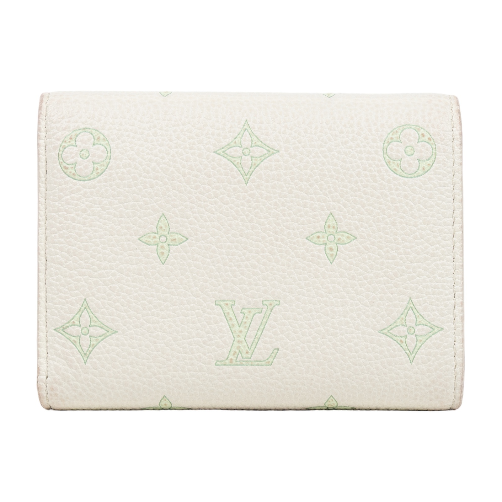 路易威登 LOUIS VUITTON Victorine 錢包 短夾 M28249 晶片款 白綠原花Victorine 原廠盒子/防塵袋