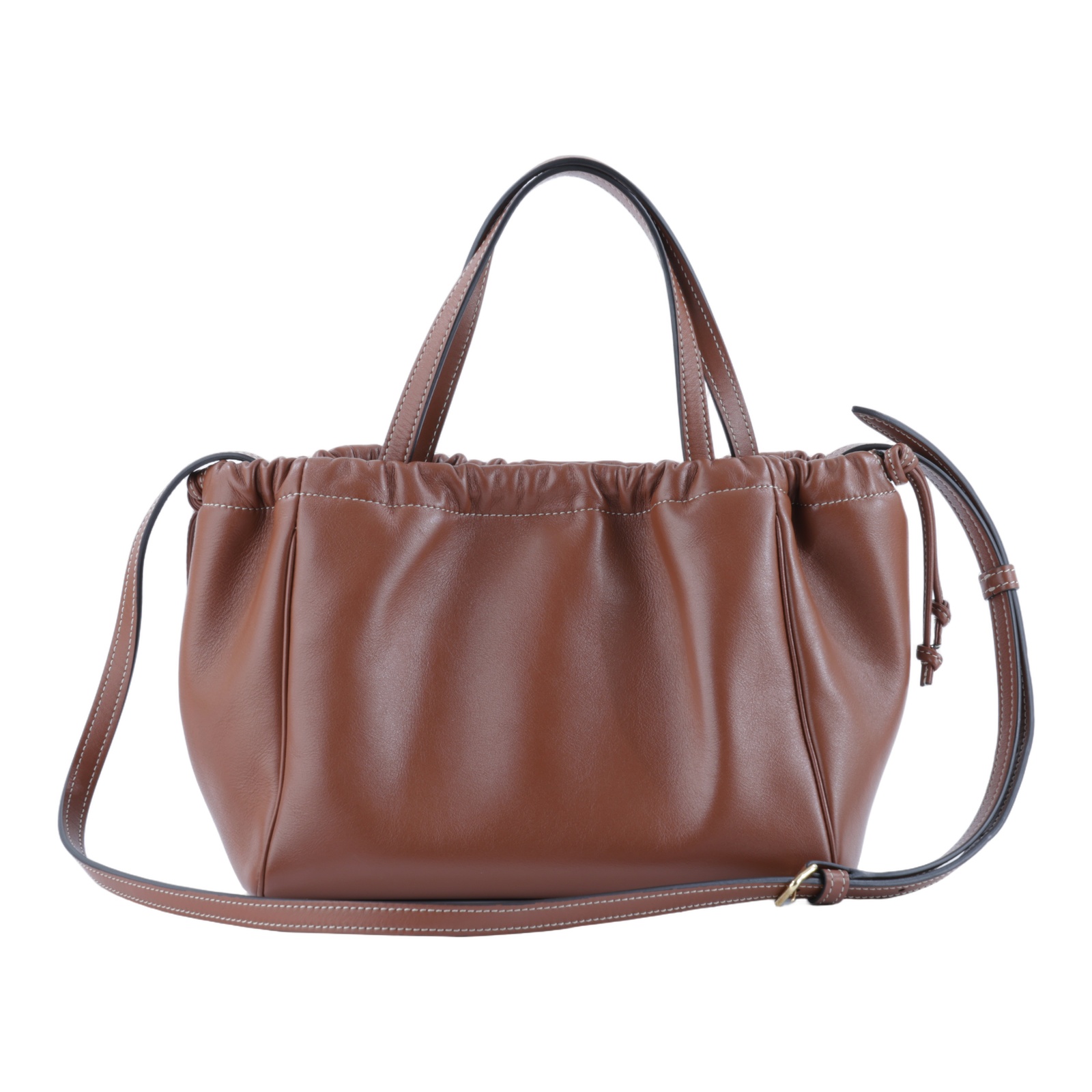 思琳 CELINE Cuir Triomphe 平滑牛皮革 小型 Cabas 索繩 肩背 手提包 111013DU3  防塵袋/背帶