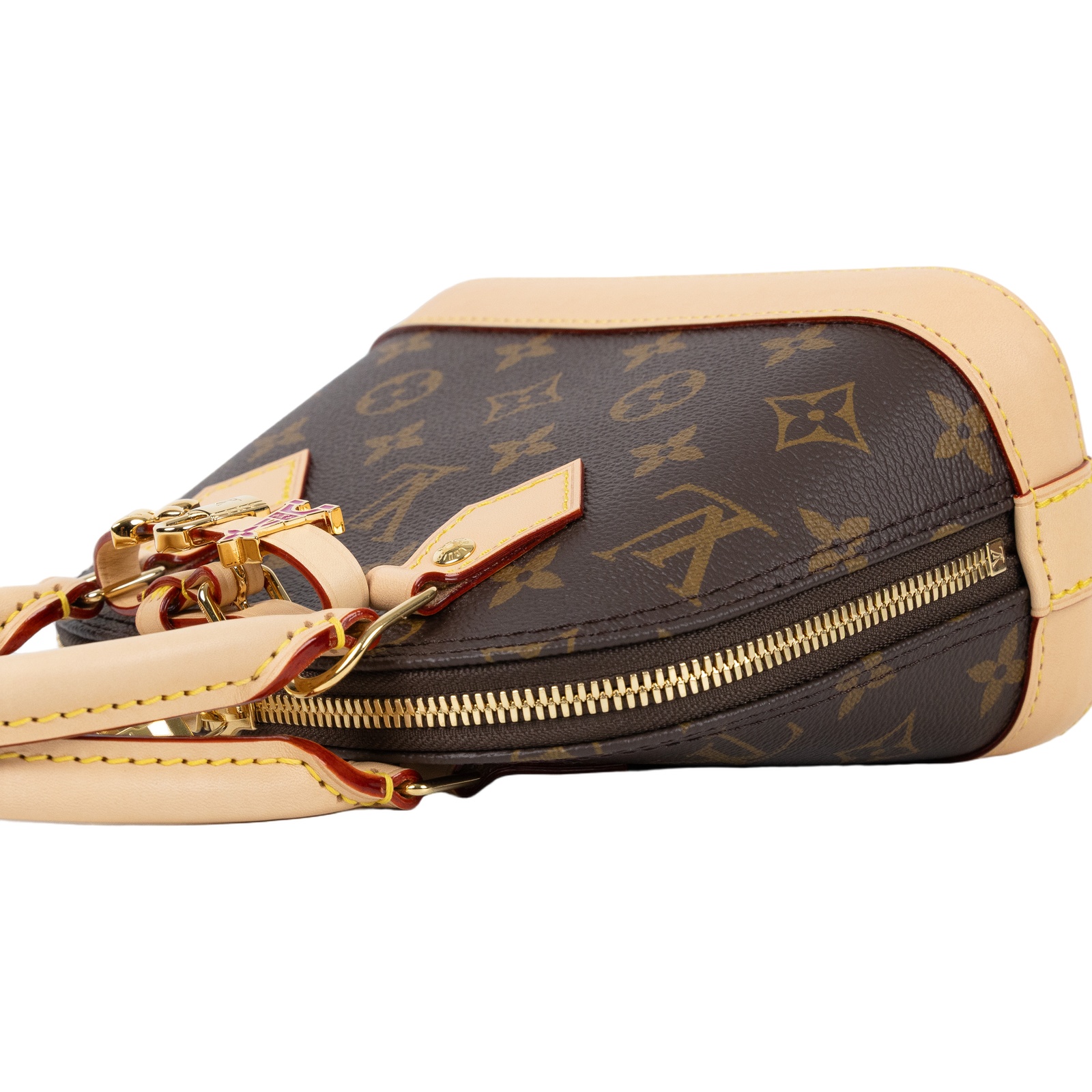 路易威登 LOUIS VUITTON Alma Mini 手提包 M14933 晶片款 原花ALMA MINI 原廠盒子/防塵袋/背帶/零錢包