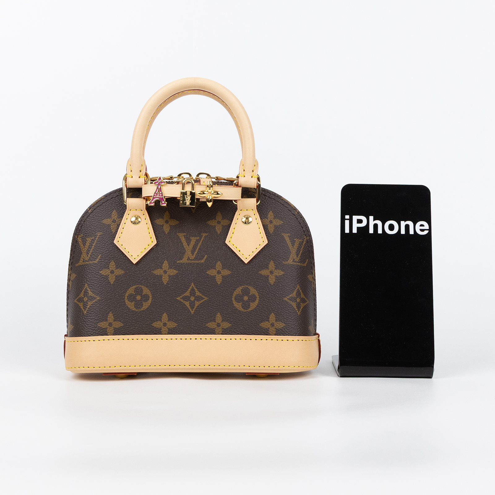 路易威登 LOUIS VUITTON Alma Mini 手提包 M14933 晶片款 原花ALMA MINI 原廠盒子/防塵袋/背帶/零錢包