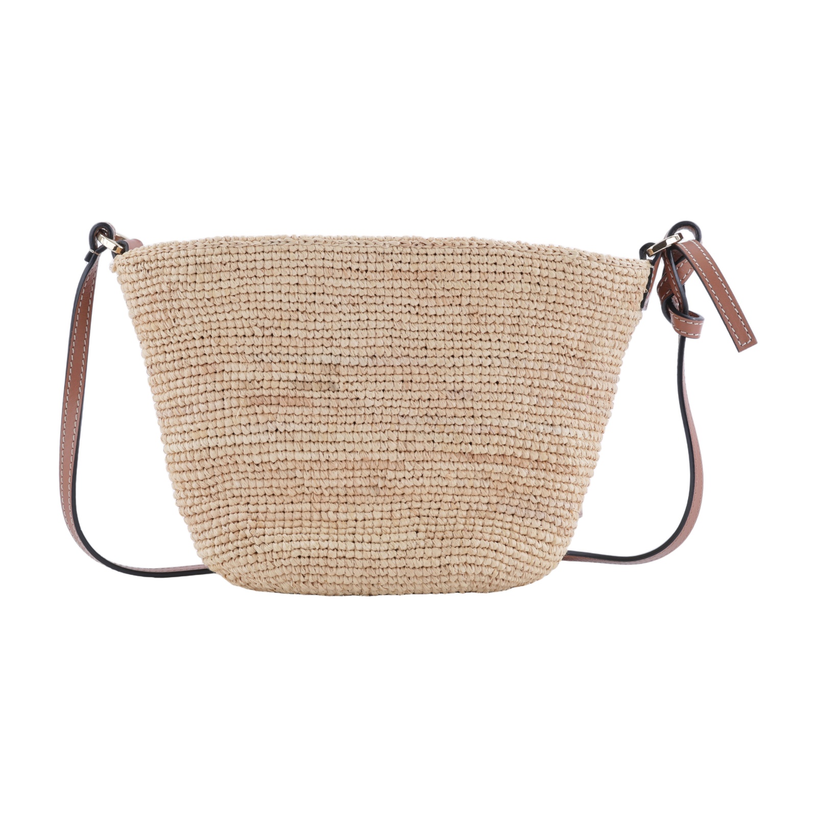 羅意威 LOEWE Slit Pochette 肩背包 328.24.W10 草編斜背包 防塵袋/購買證明