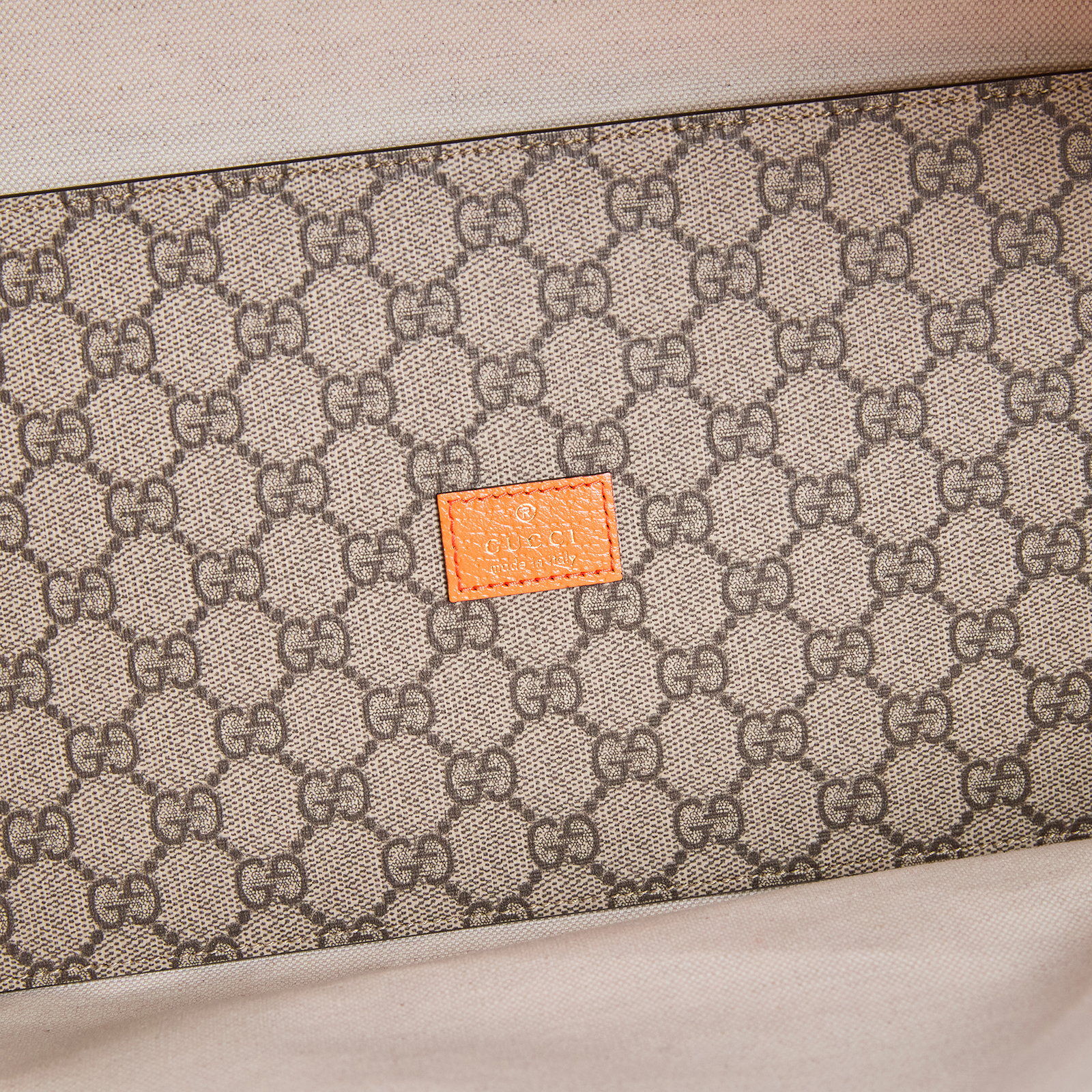 古馳 GUCCI Savoy 旅行袋 手提包 波士頓包 中型 724642 FADHS 螢光橘G紋行李袋 背帶/鎖組/吊牌