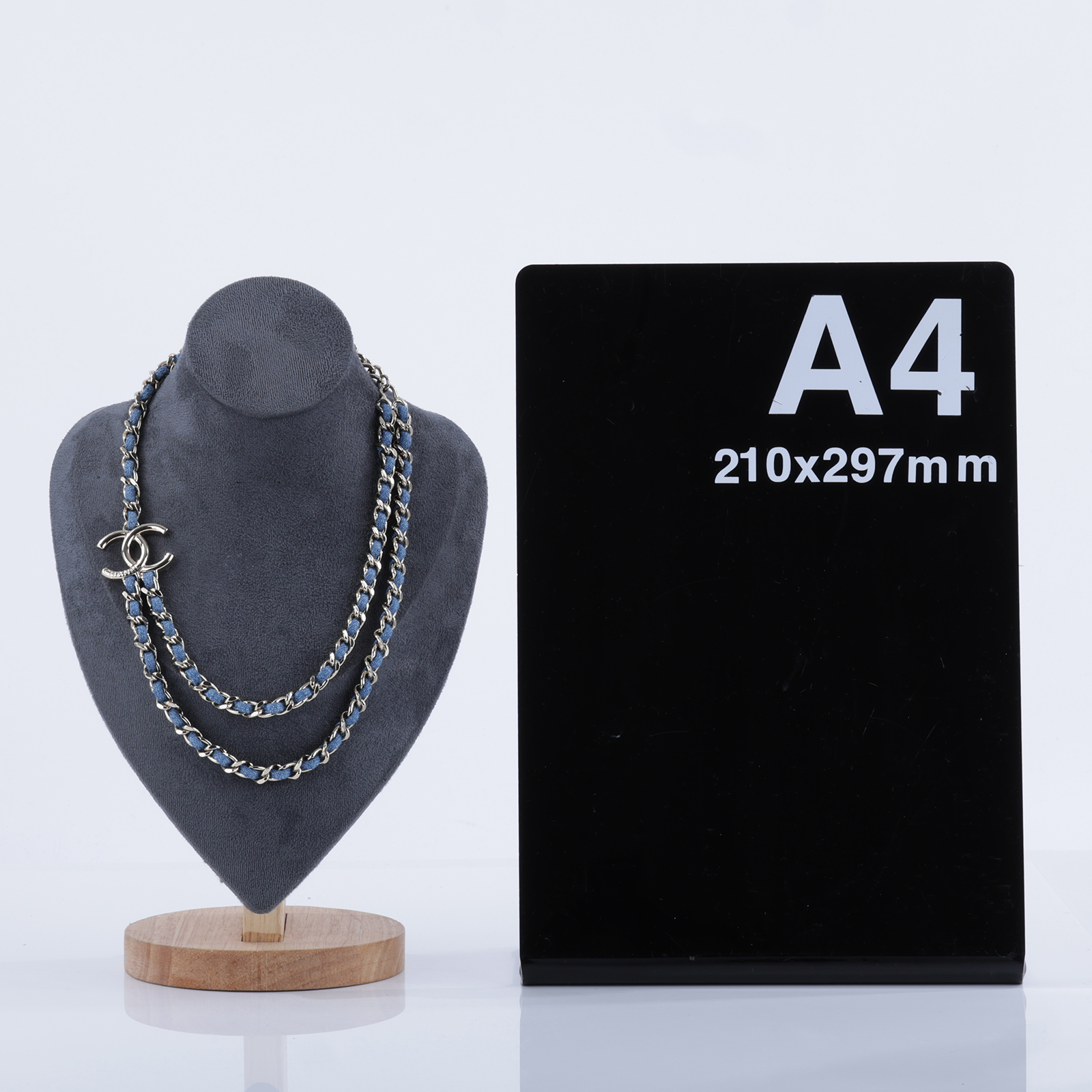 香奈兒 CHANEL 項鍊 ABF163 B19749B25P 丹寧皮穿鍊項鍊 原廠盒子/內襯